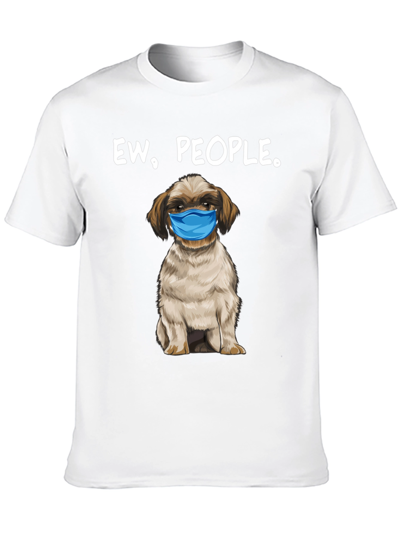 Black Ew, People. Funny Dog Face Mask Graphic T-Shirt view 10