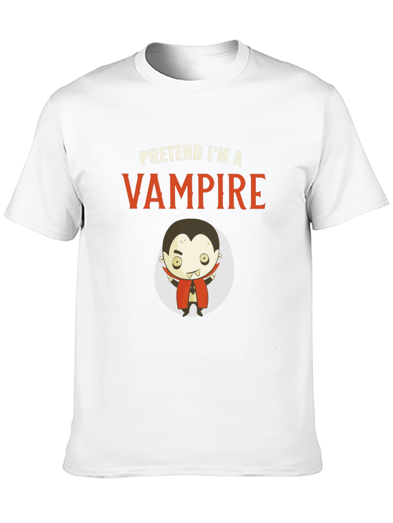Black Pretend I'm A Vampire - Funny Halloween T-Shirt view 10