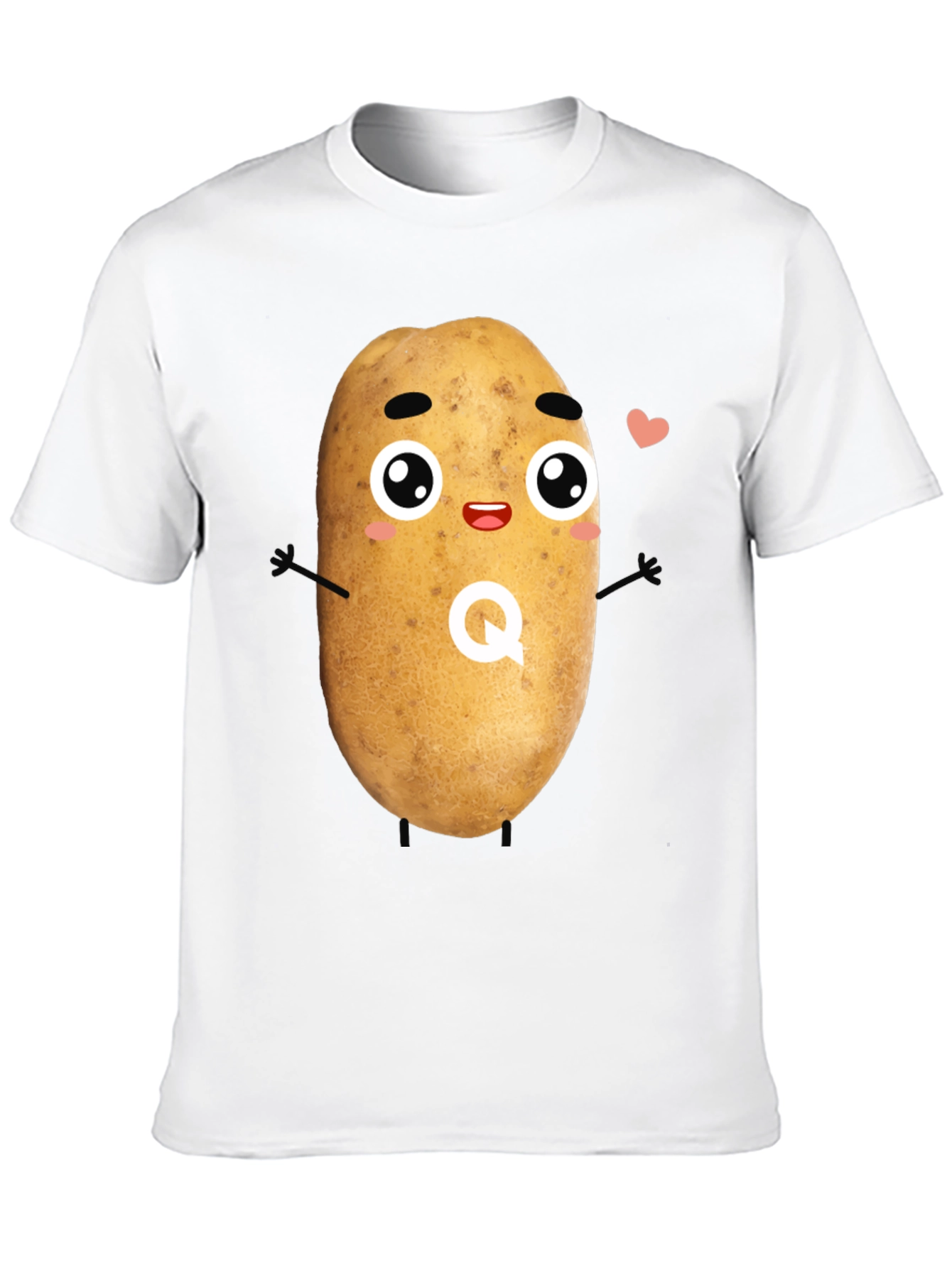 Black Kawaii Potato T-Shirt - Funny Graphic Tee view 10