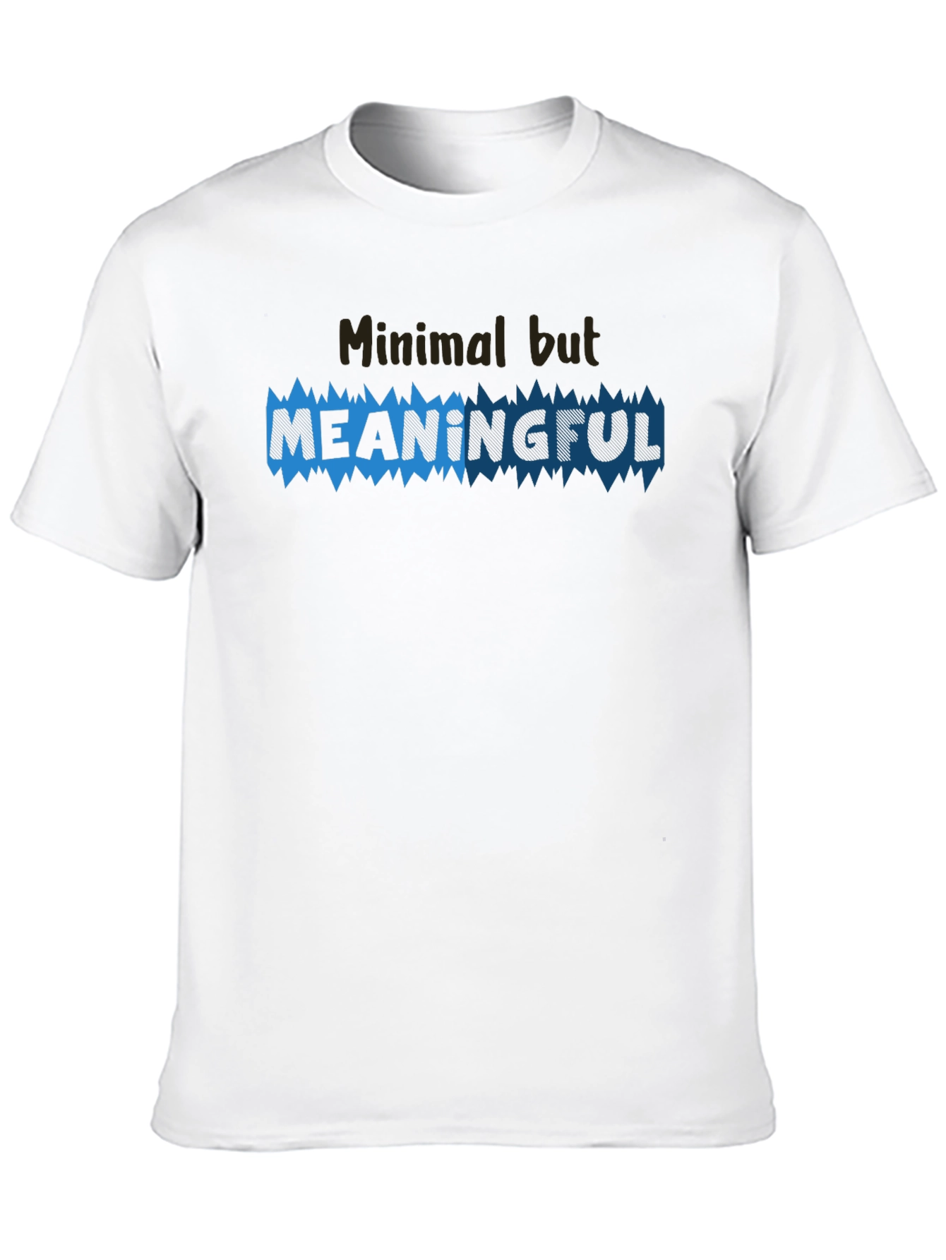 Black Minimal But Meaningful Graphic Tee - Black Cotton Blend view 10