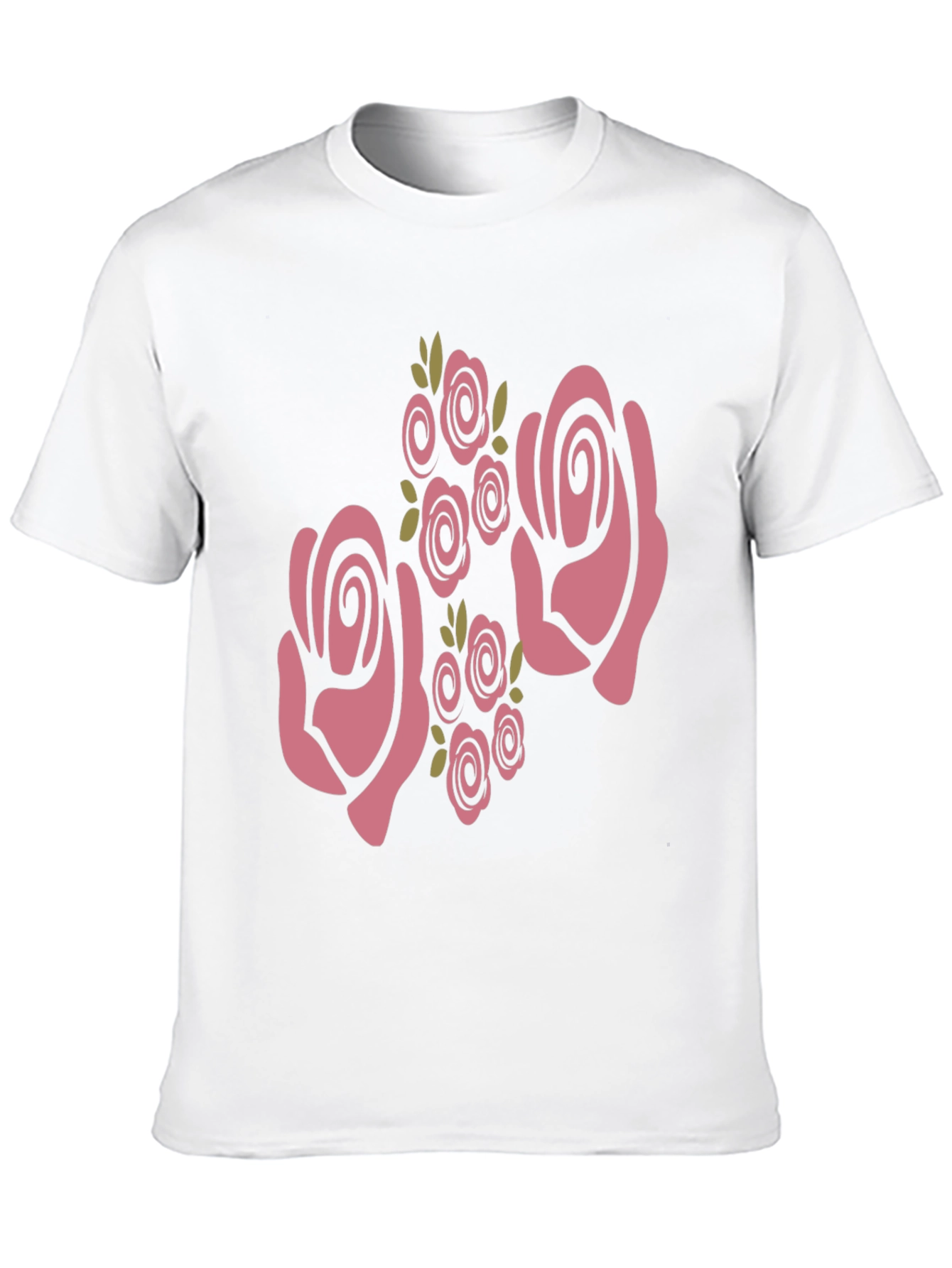 Black Floral Rose Graphic Black T-Shirt view 10