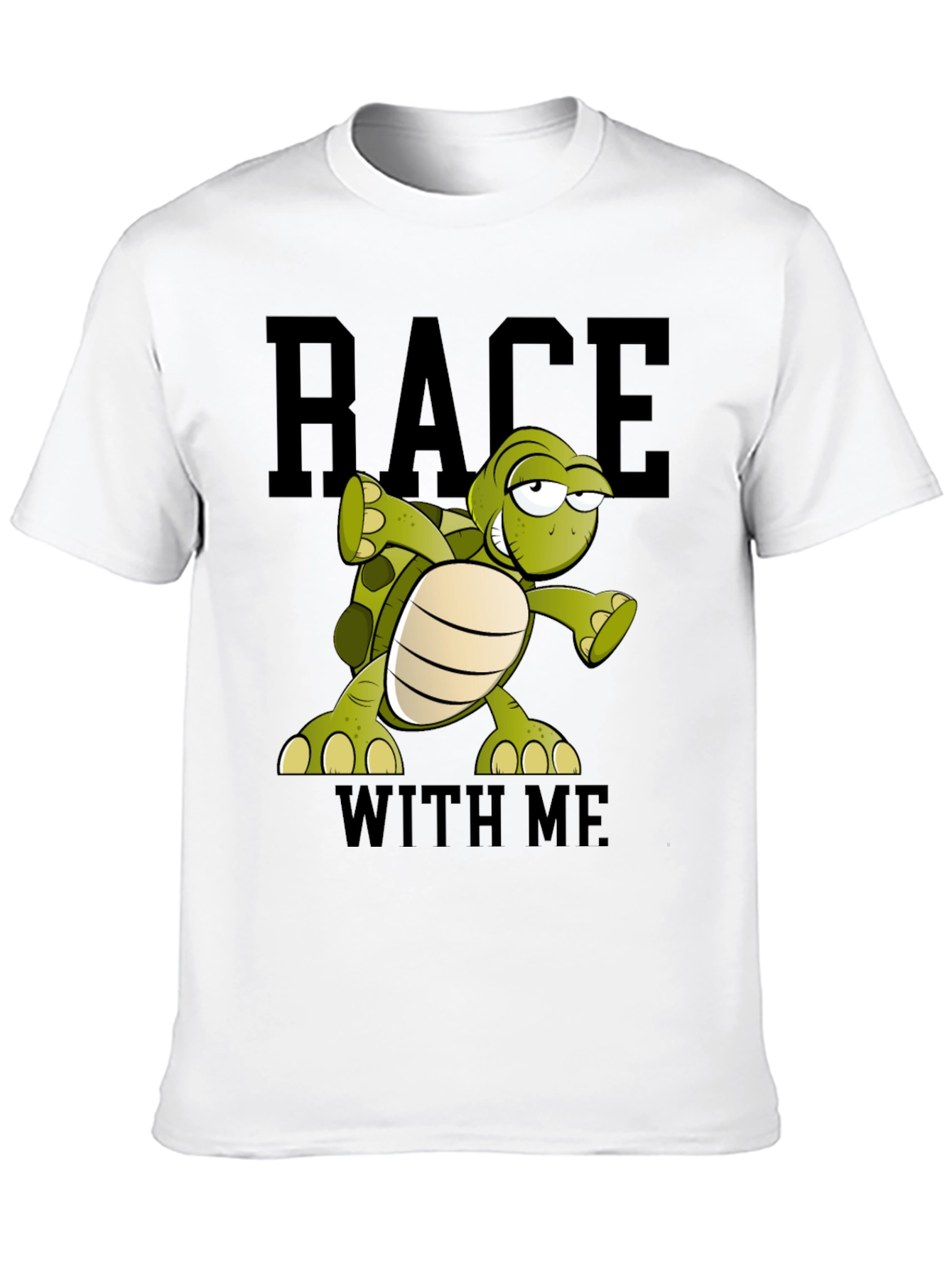 Black Funny Turtle Race T-Shirt - Black view 10