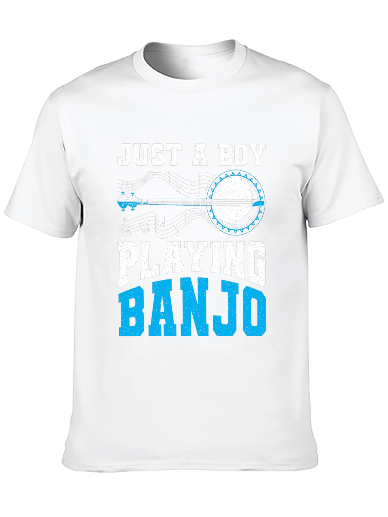 Black Just a Boy Playing Banjo T-Shirt view 10