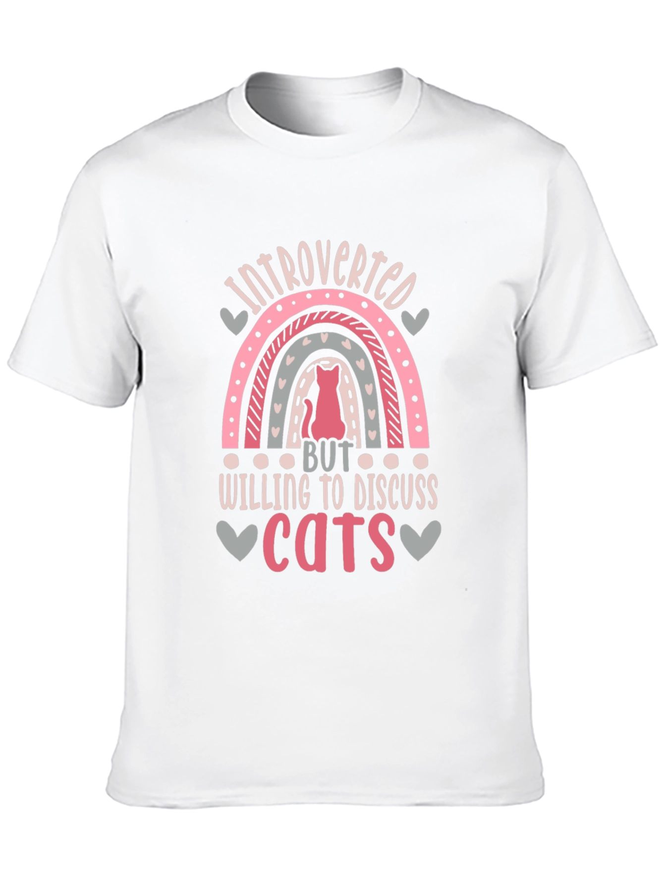 Black Introverted Cat Lover T-Shirt view 10