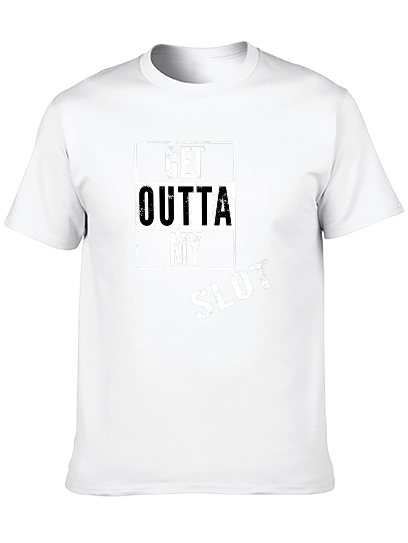 Black Get Outta My Slot Black T-Shirt view 10