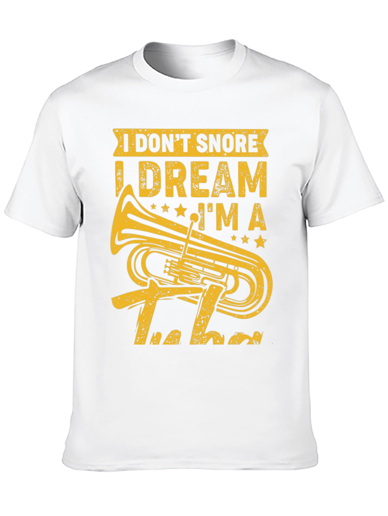 Black I Don't Snore I Dream I'm A Tuba T-Shirt view 10
