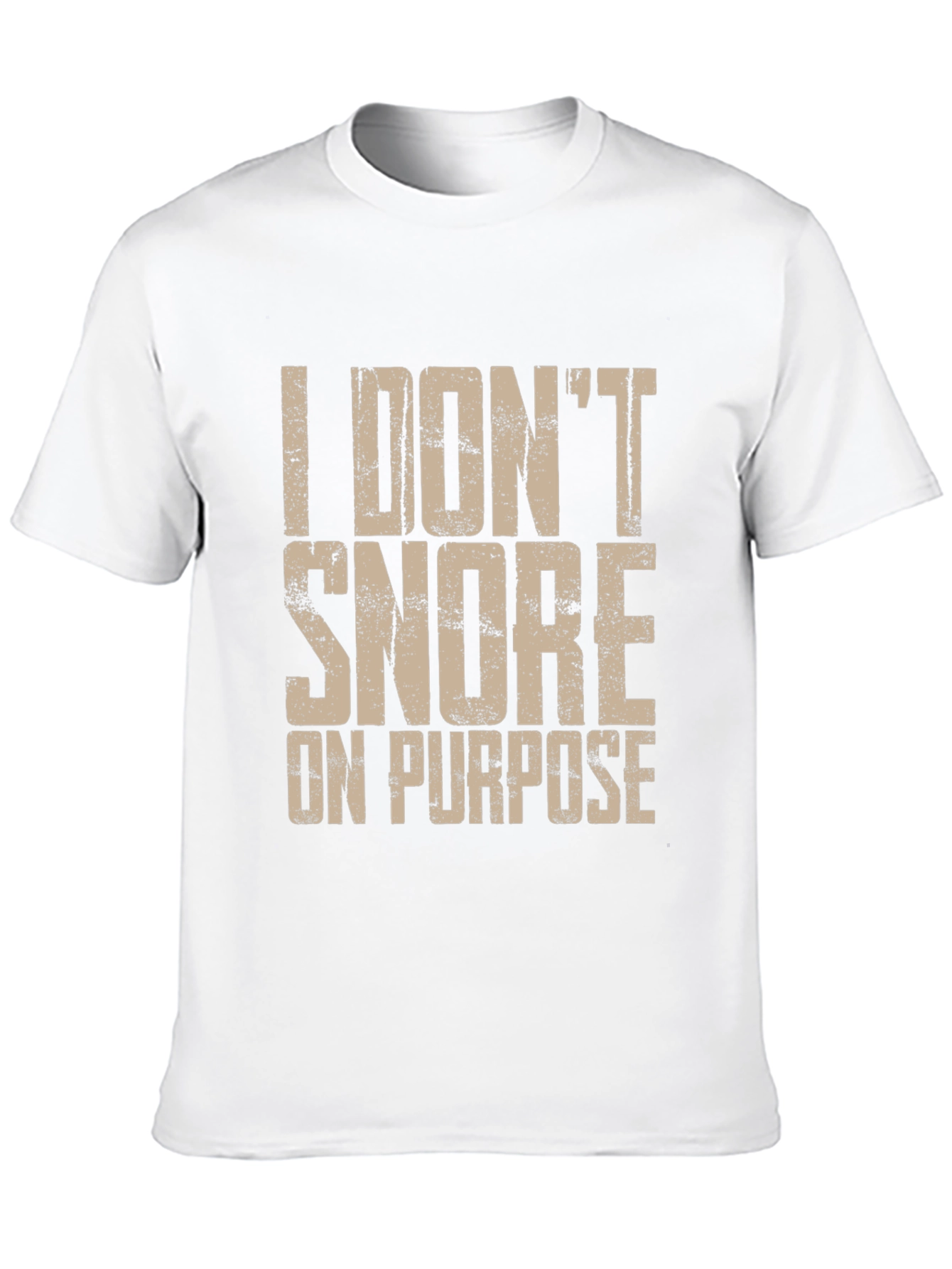 Black Funny "I Don't Snore On Purpose" Men's Graphic Tee view 10