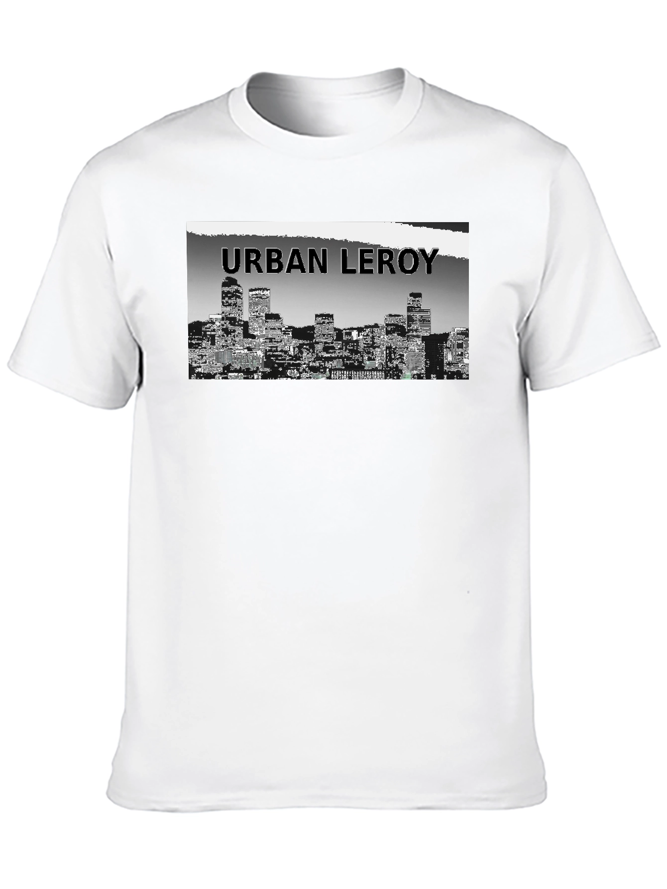 Black Urban Leroy Cityscape Graphic Tee - Black view 10