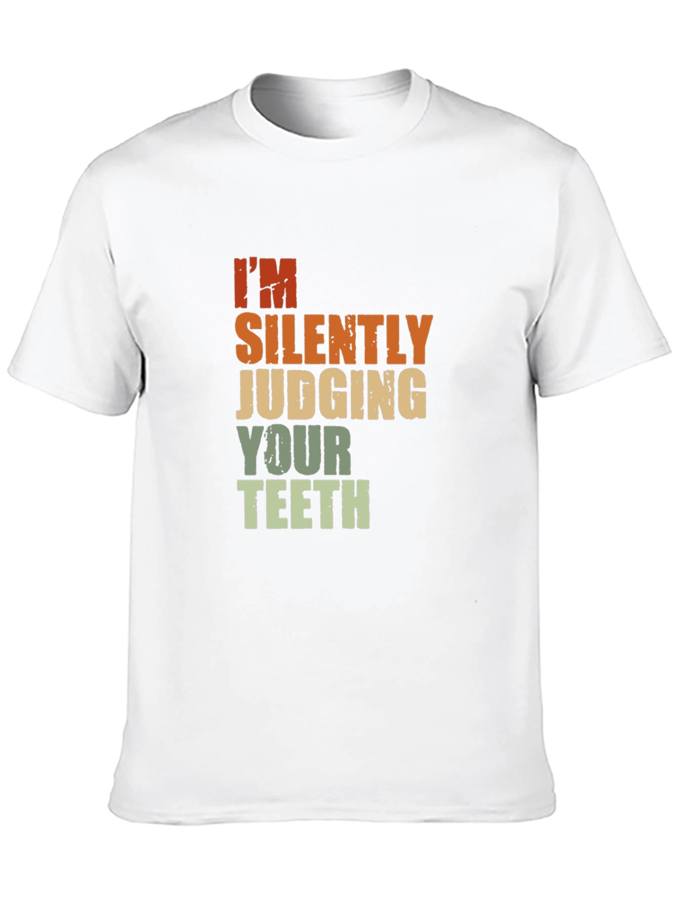 Black Silently Judging Your Teeth Graphic Tee view 10