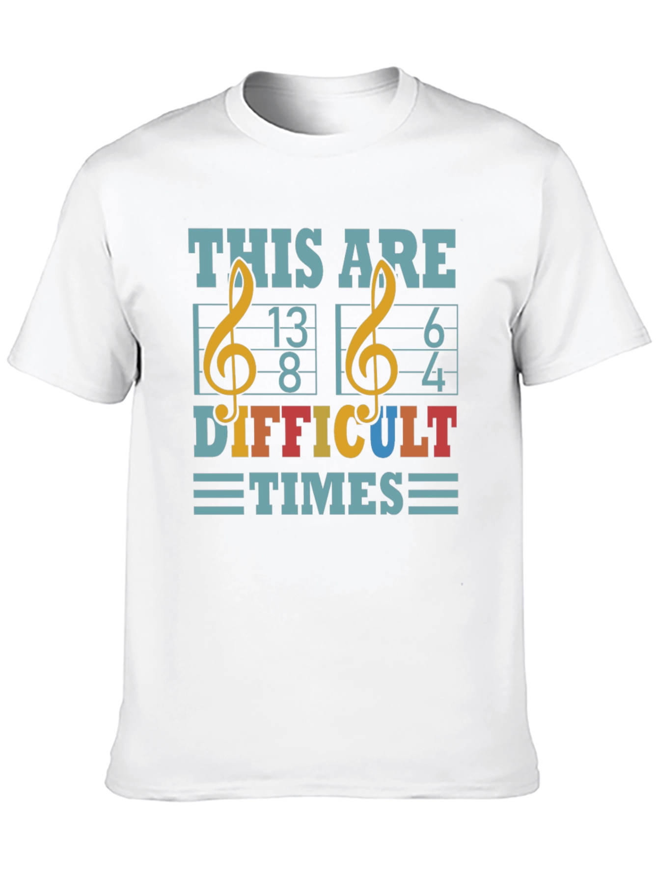 Black Difficult Times Music T-Shirt view 10