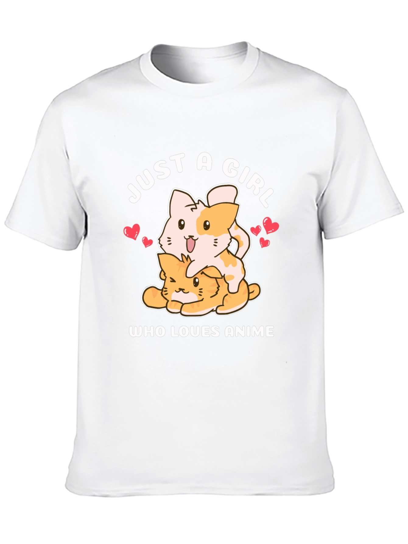 Black Just a Girl Who Loves Anime T-Shirt view 10