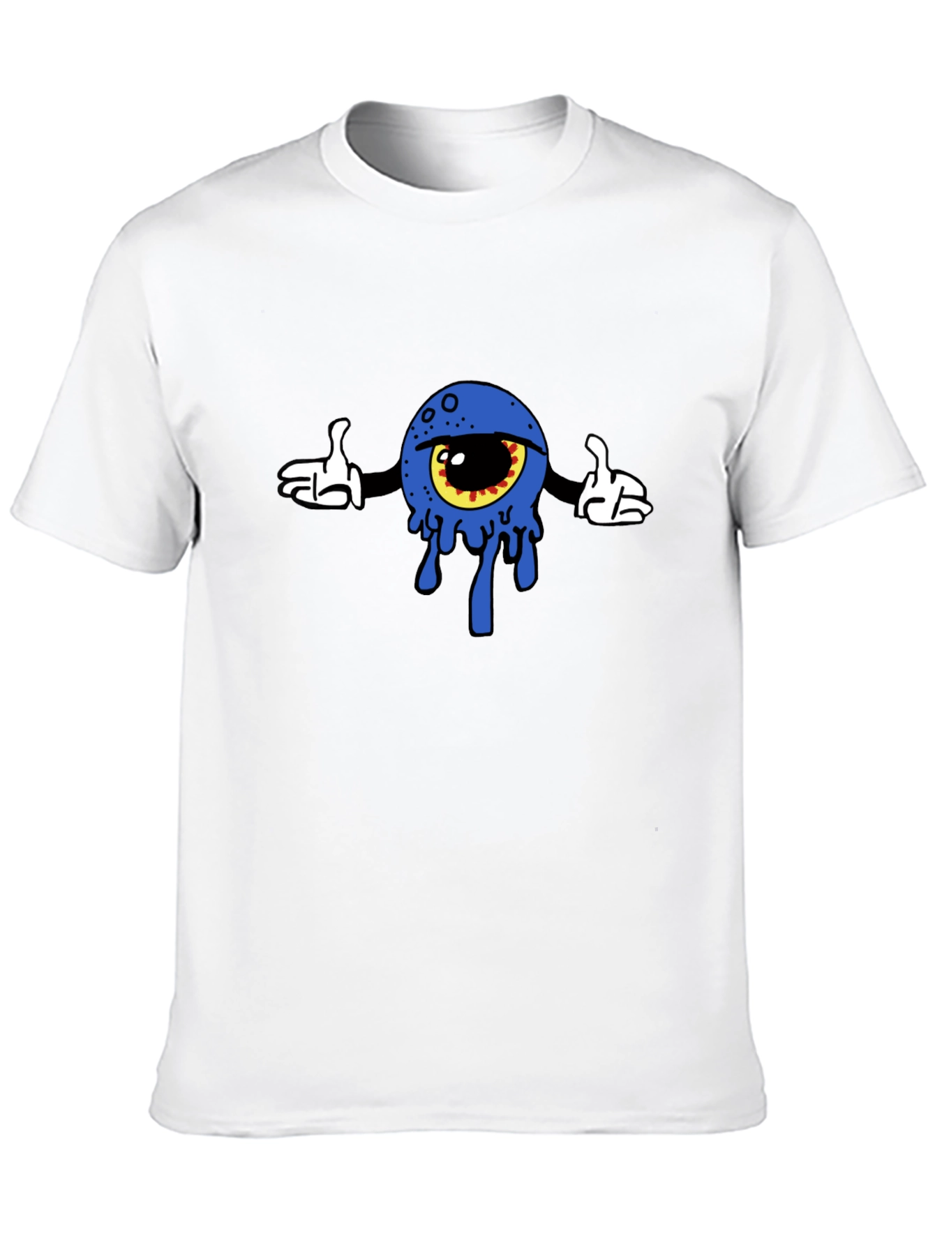 Black Eye Cartoon Graphic Black T-Shirt view 10