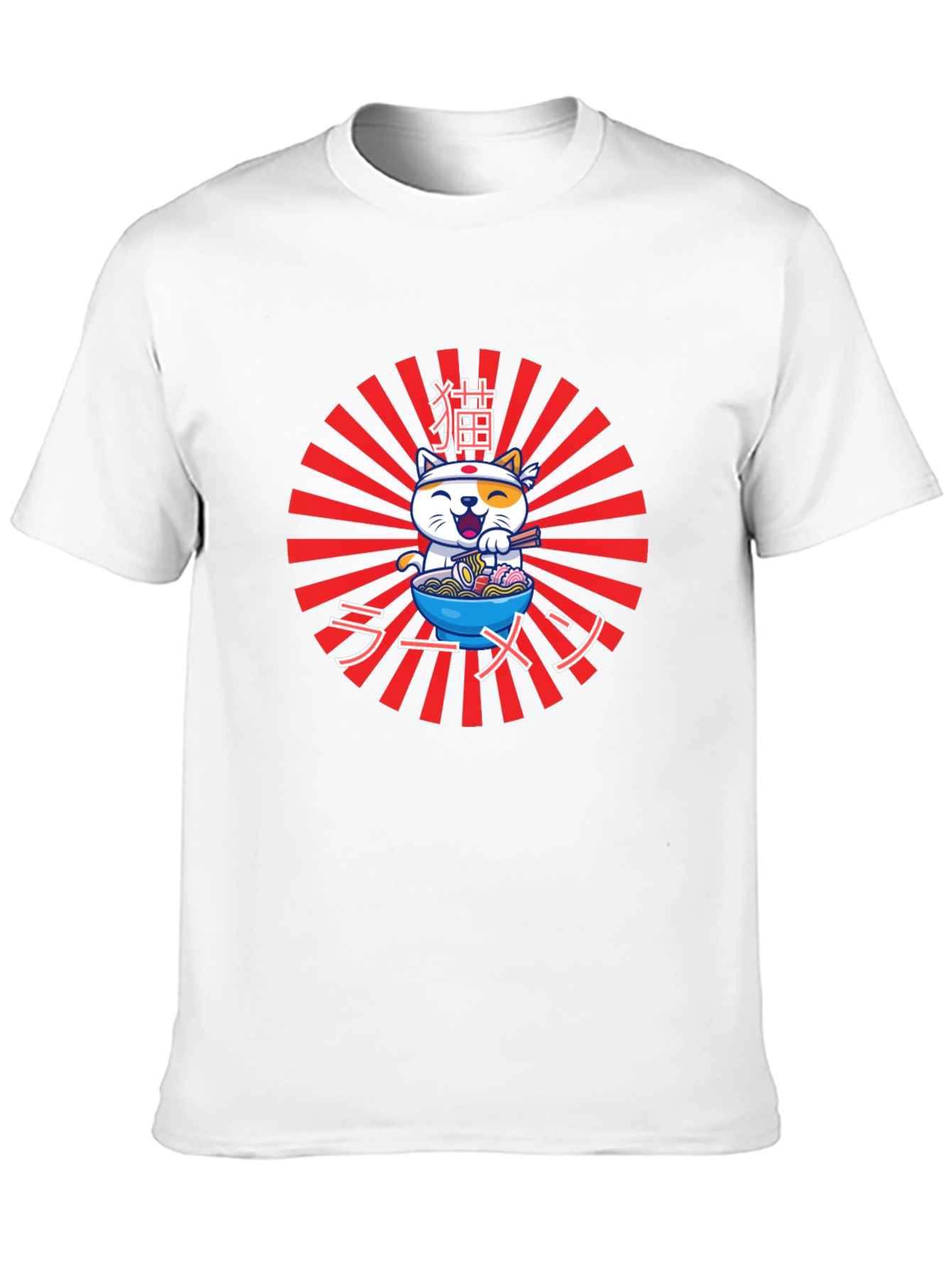 Black Ramen Cat T-Shirt - Japanese Anime Style view 10