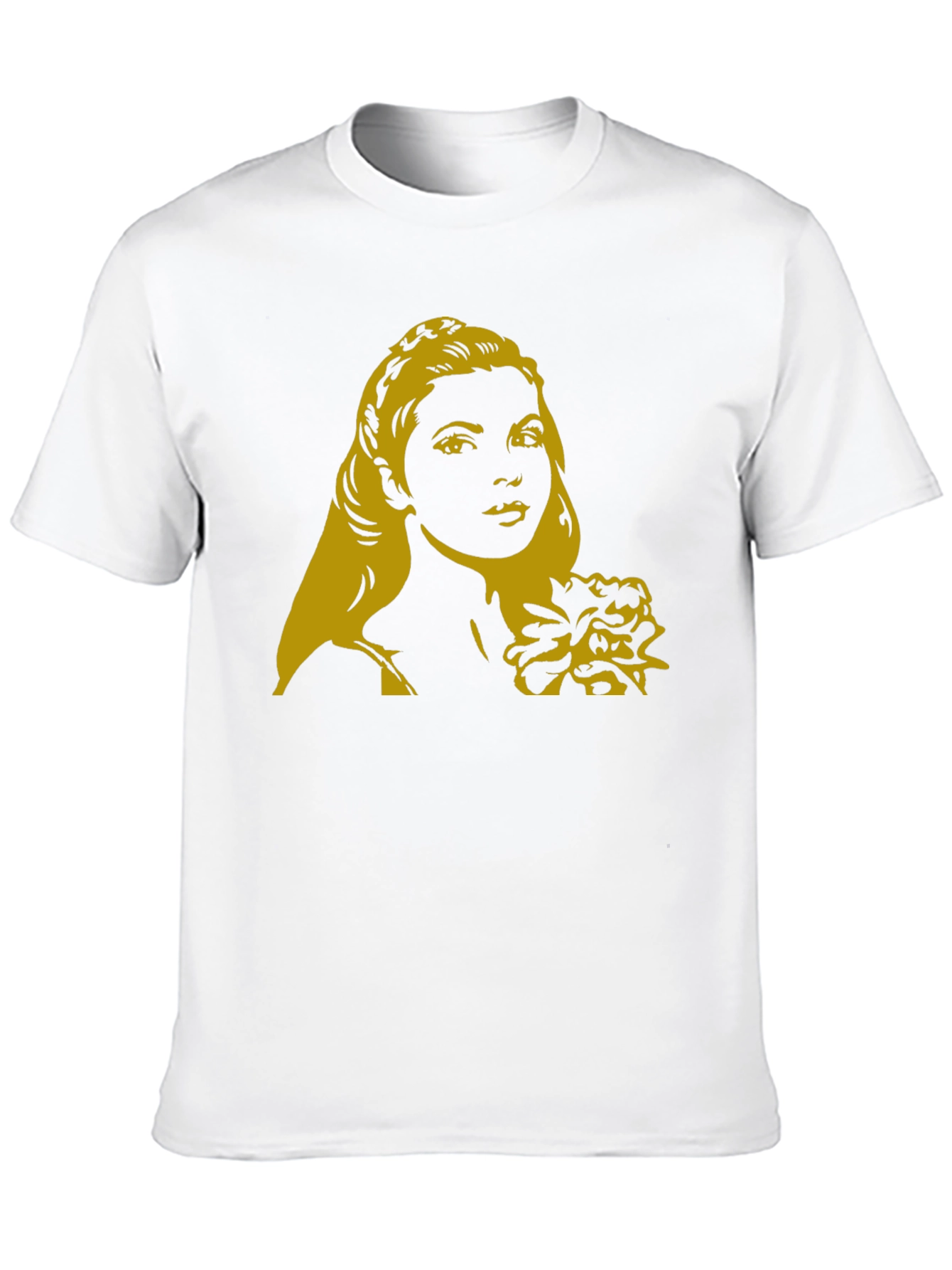 Black Woman's Portrait Graphic Tee - Black Casual Top view 10