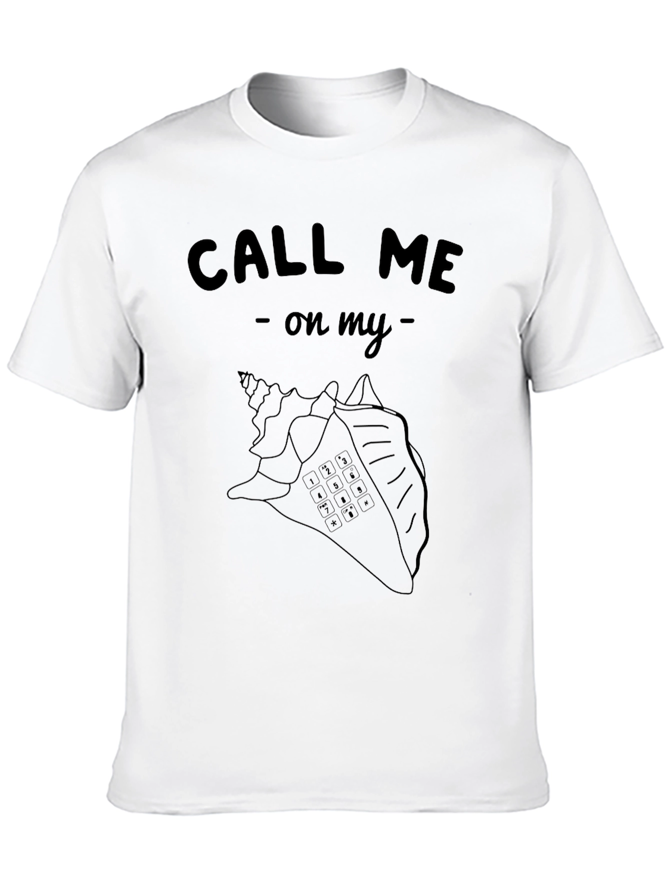 Black Call Me on My Shell Graphic Tee view 10