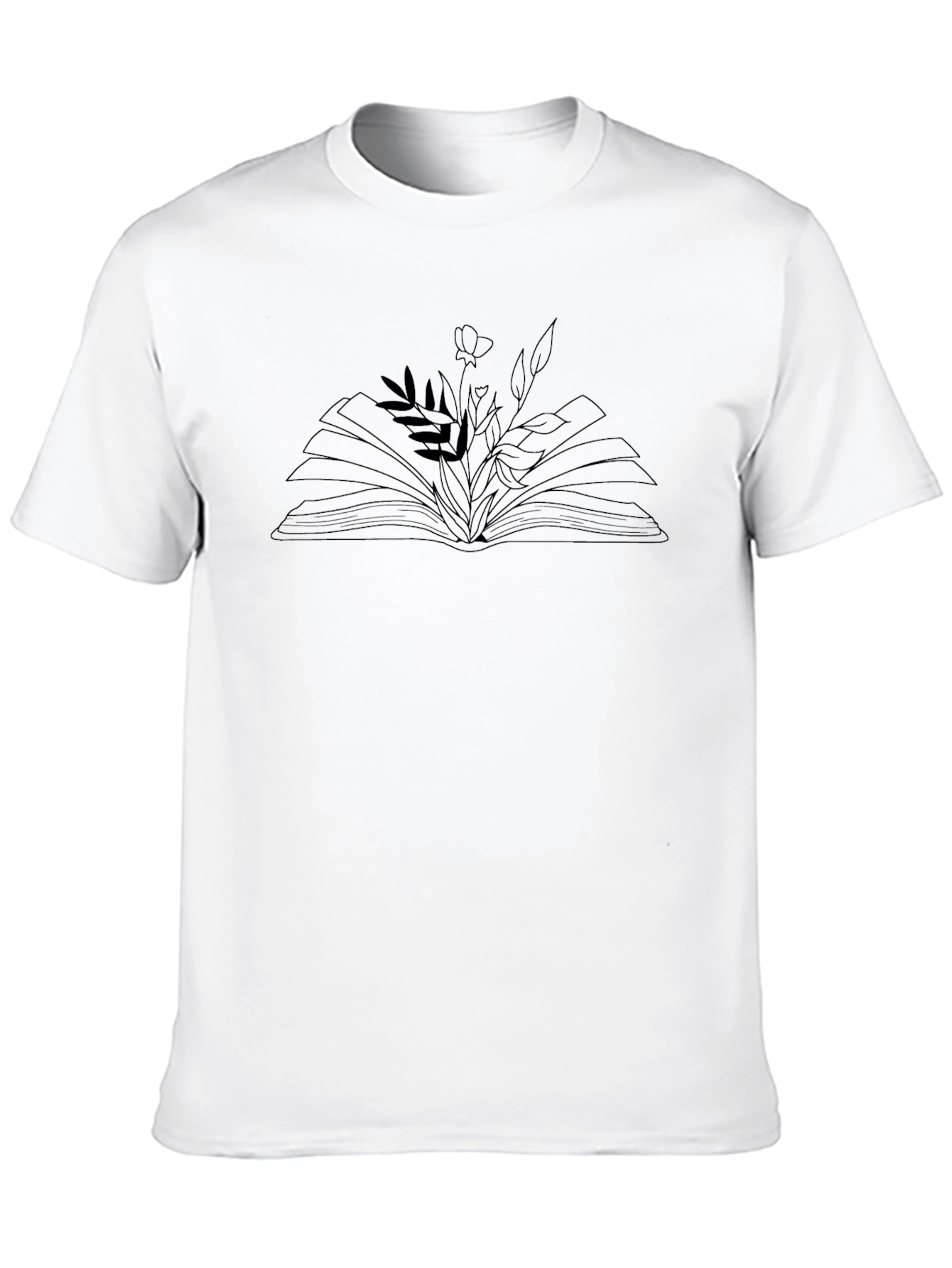 Black Botanical Book Graphic Tee view 10