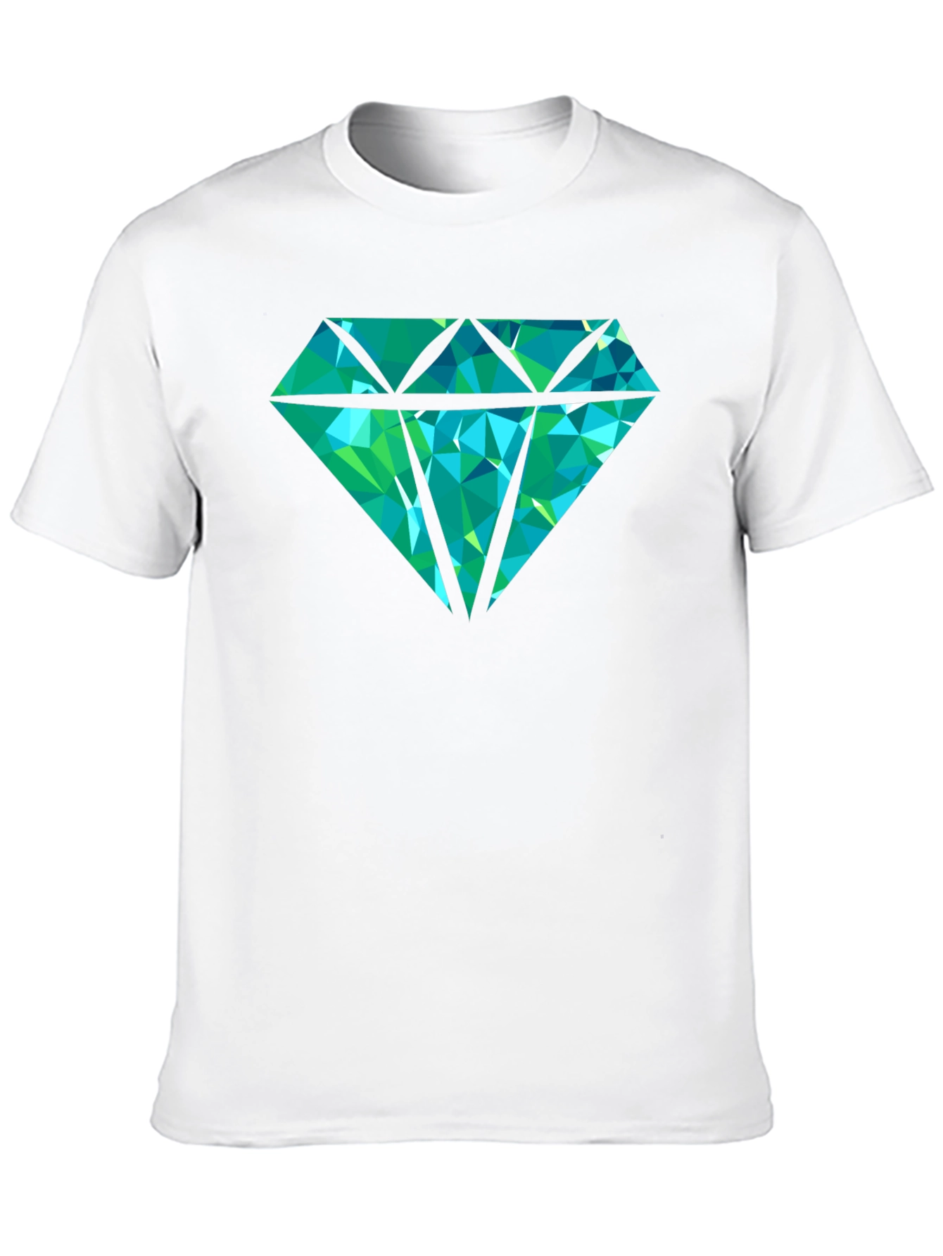 Black Geometric Diamond Graphic Print Tee - Black view 10