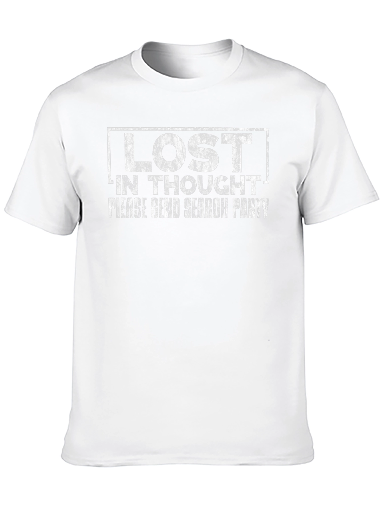 Black Lost in Thought T-Shirt - Funny Graphic Tee view 10
