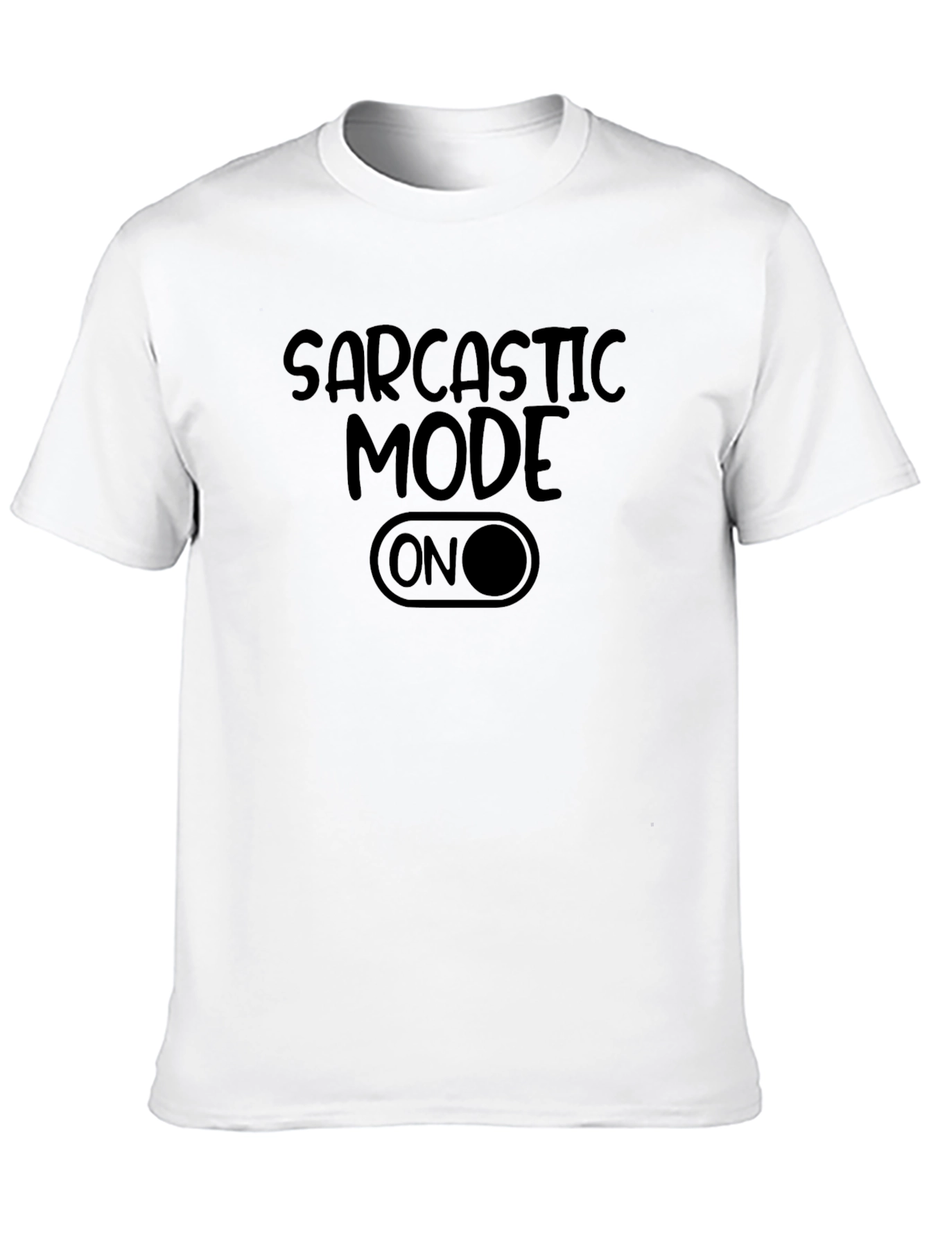 Black Sarcastic Mode On Graphic Tee - Black T-Shirt view 10