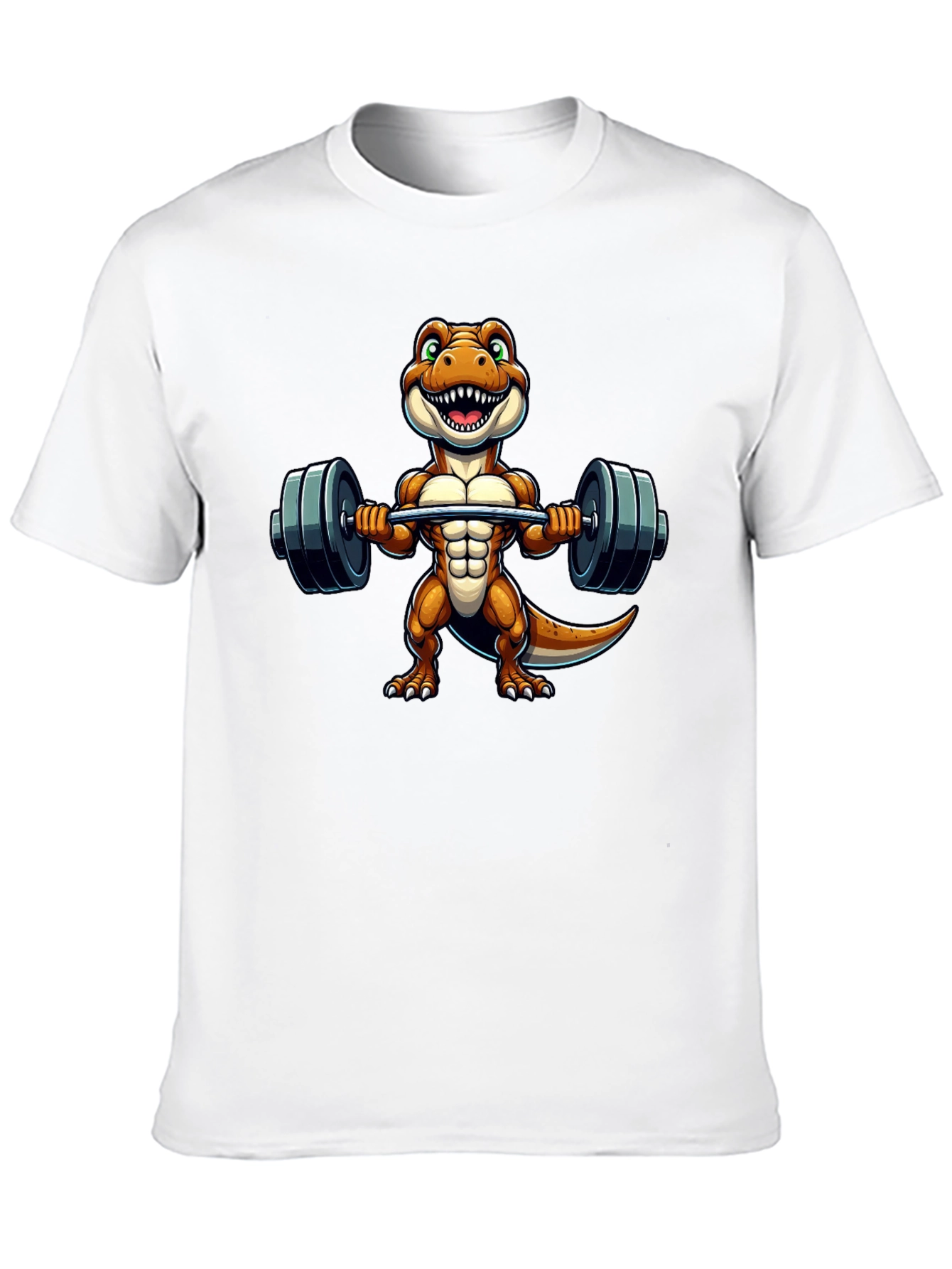 Black Dino Gym T-Shirt - Black Cotton Fitness Tee view 10