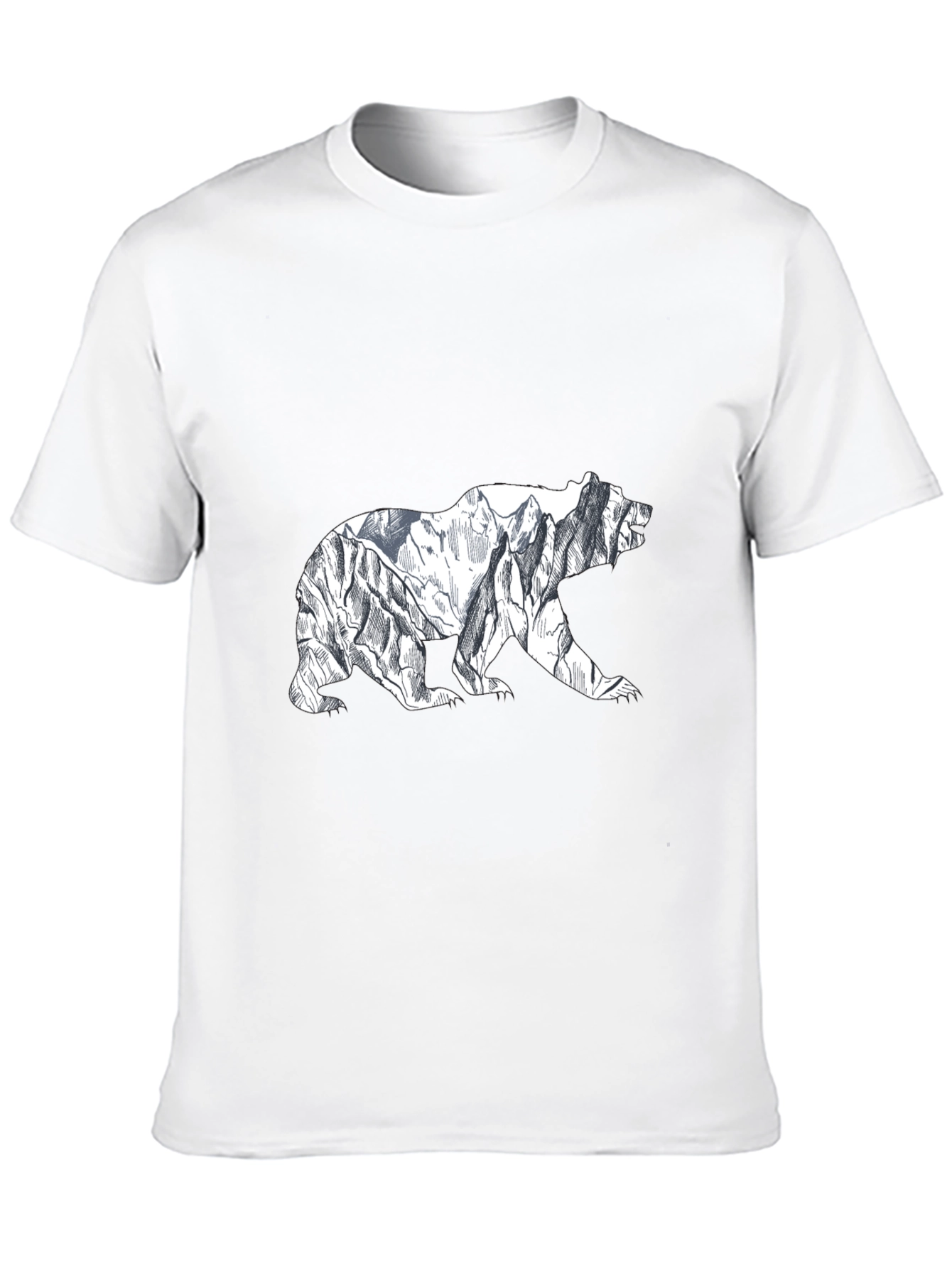 Black Mountain Bear Graphic Tee - Black view 10