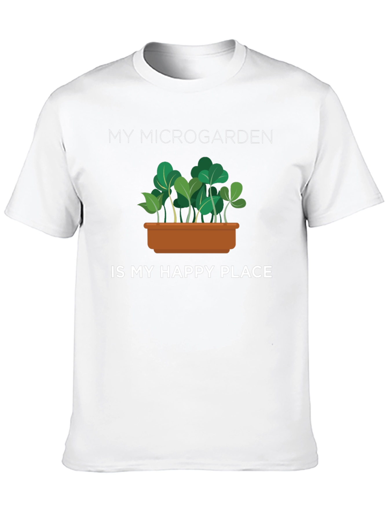 Black Microgarden Happy Place Black T-Shirt view 10
