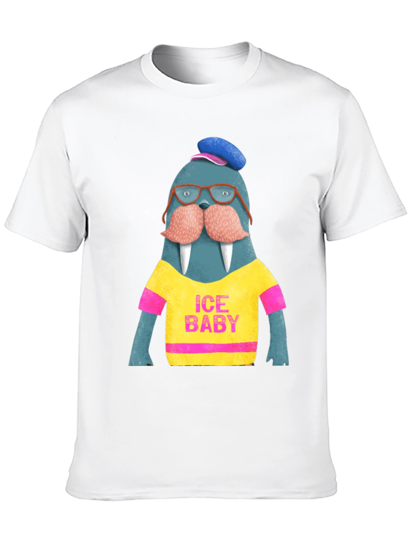 Black Ice Baby Walrus Graphic Tee - Men's Black T-Shirt view 10