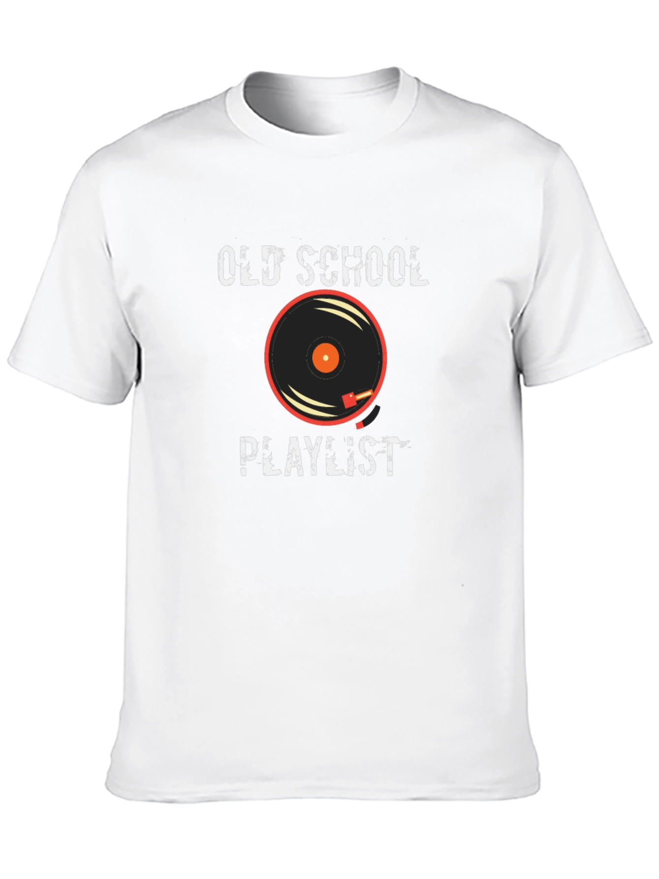 Black Old School Playlist Graphic Tee - Black view 10