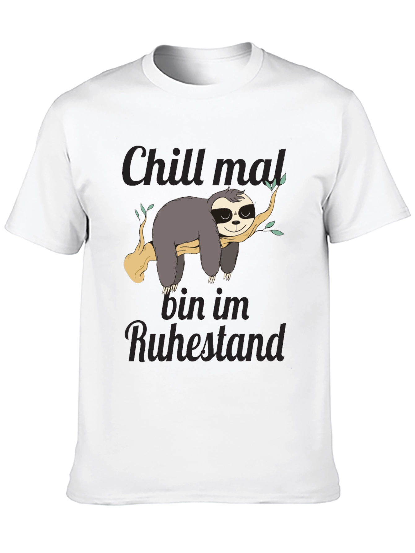 Black Chill Mal T-Shirt - Funny Sloth in Retirement Tee view 10