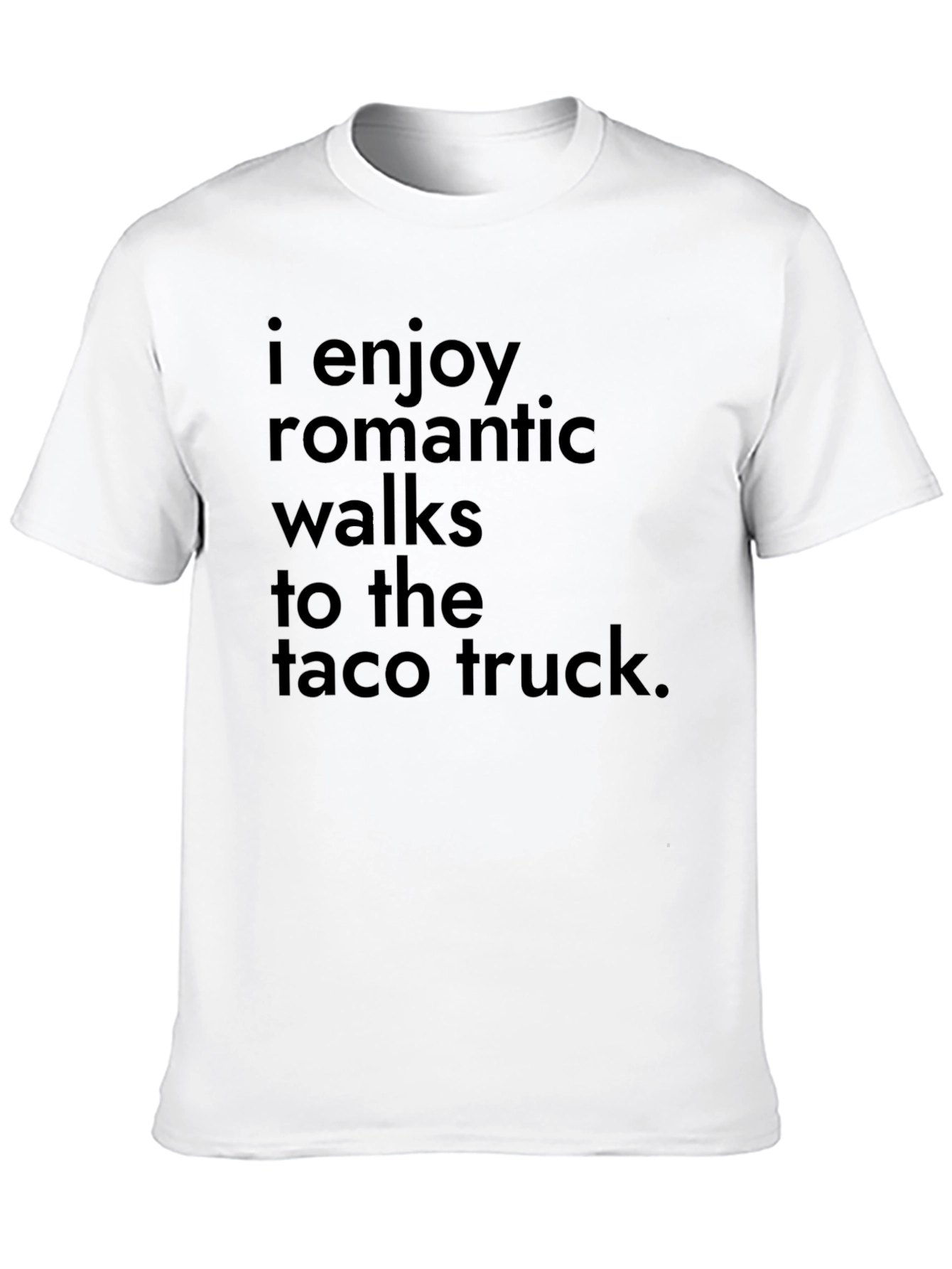 Black Funny Taco Truck Romantic Walks T-Shirt view 10