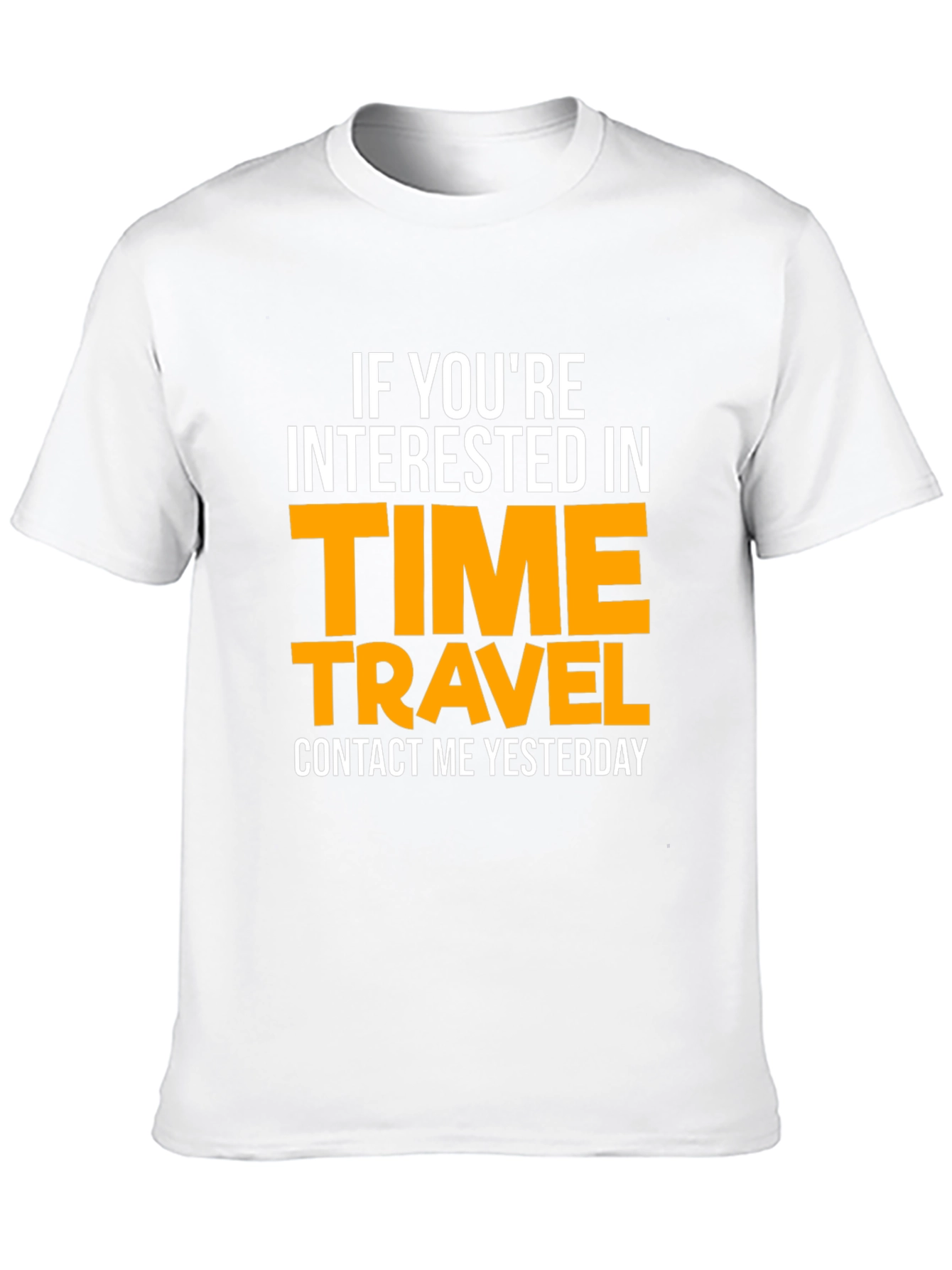 Black Time Travel T-Shirt: Contact Me Yesterday! view 10