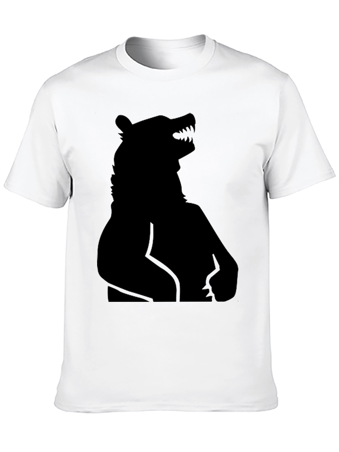 Black Black Bear Silhouette T-Shirt - Men's Graphic Tee view 10