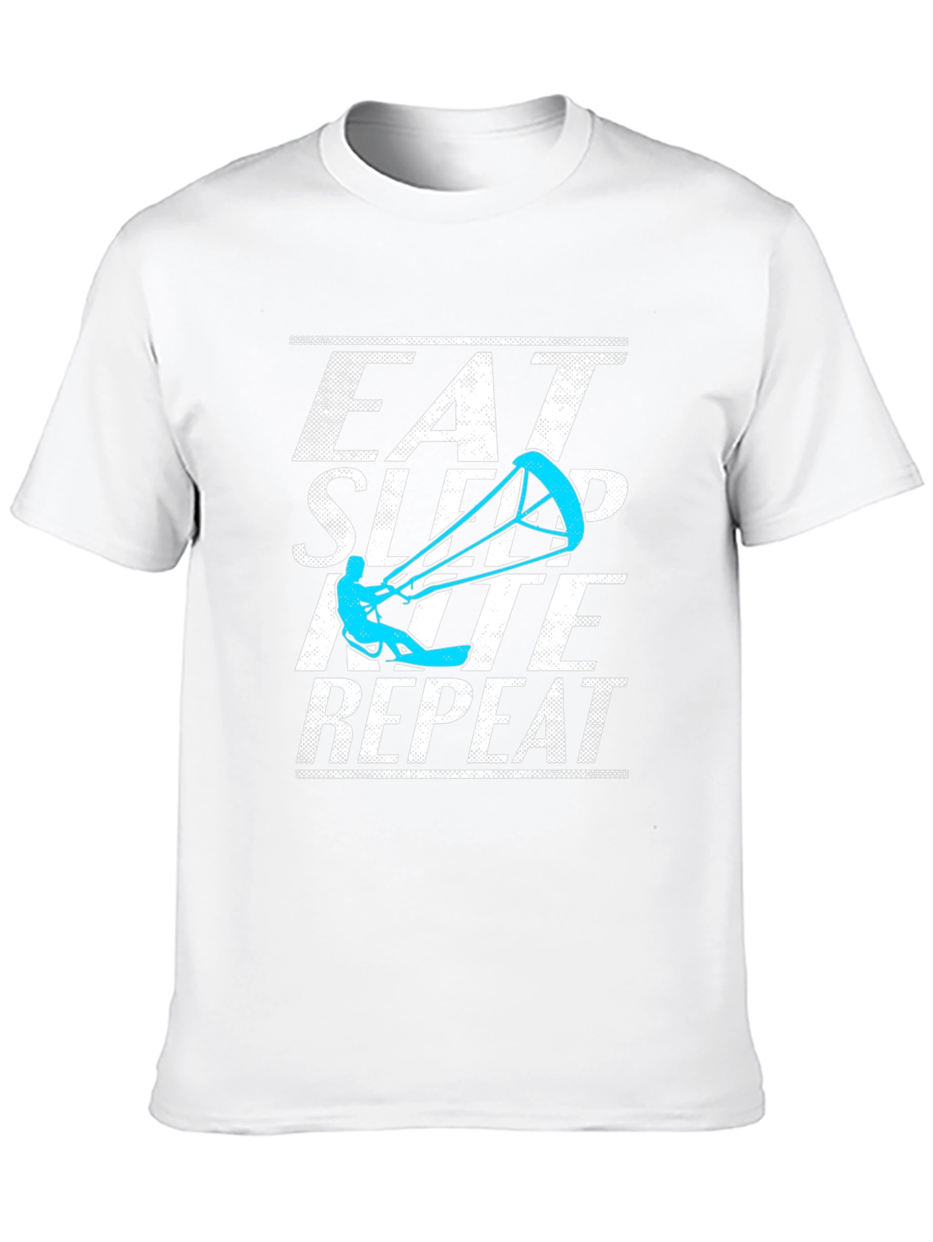 Black Eat Sleep Kite Repeat Graphic Tee view 10