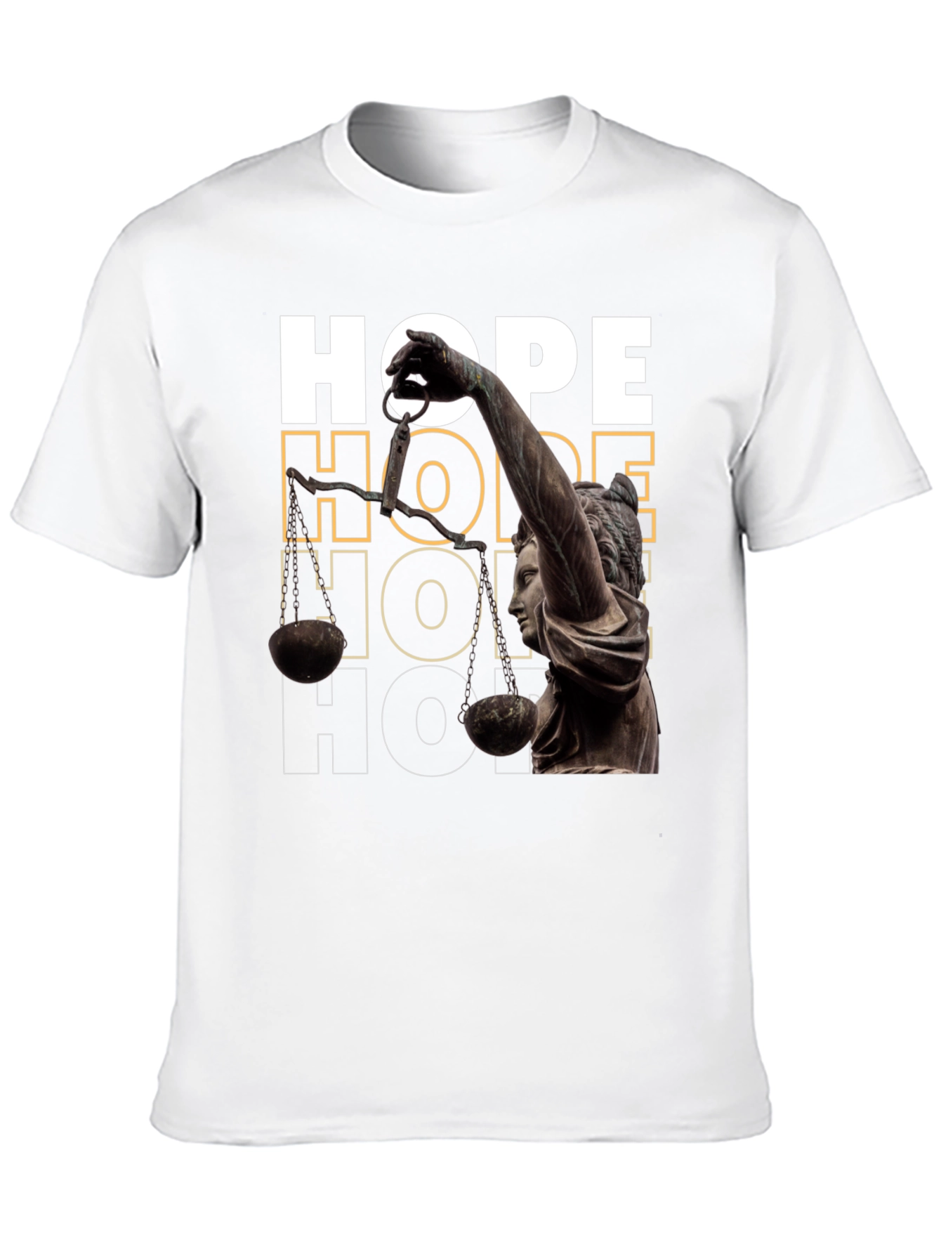 Black Hope Justice T-Shirt - Black Graphic Tee view 10
