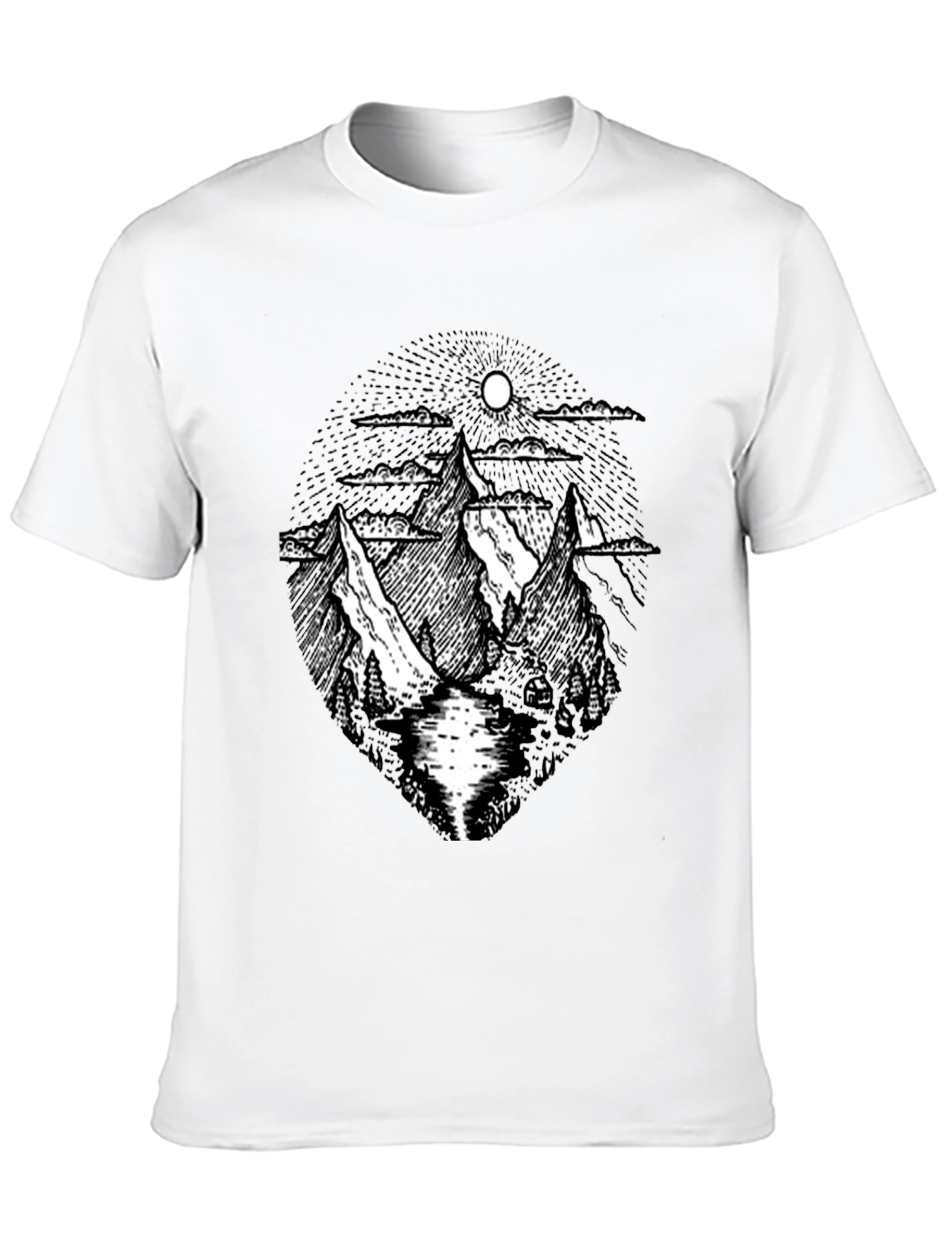 Black Mountain Graphic Black T-Shirt view 10
