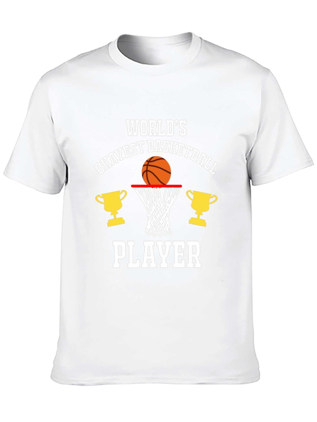 Black World's Okayest Basketball Player Graphic T-Shirt view 10