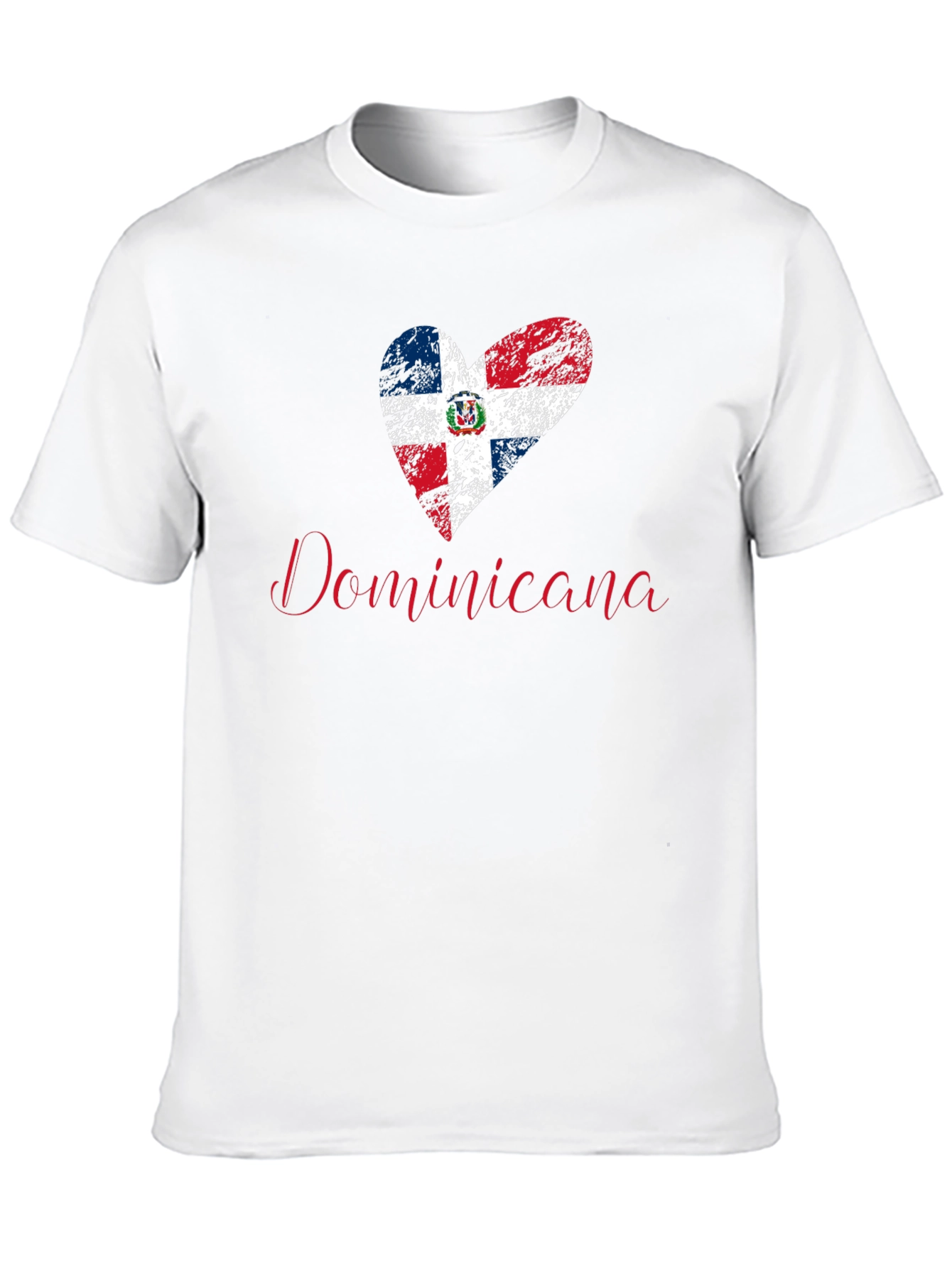 Black Dominicana Heart Flag T-Shirt - Patriotic Pride view 10