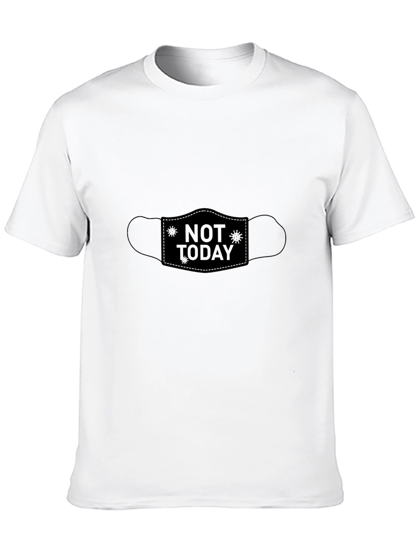 Black Not Today Graphic Tee - Black Crew Neck T-Shirt view 10