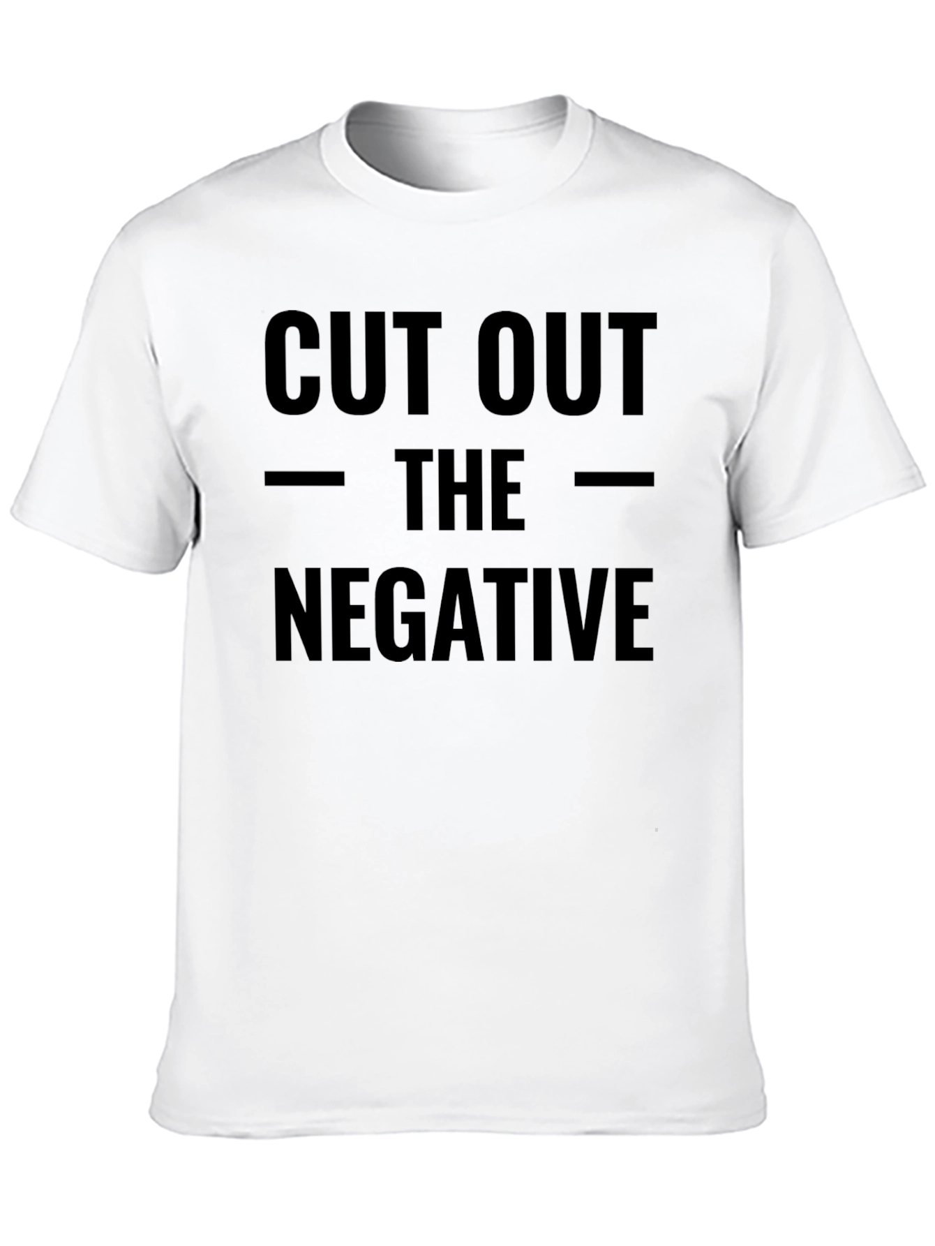 Black Cut Out The Negative Graphic Tee - Motivational T-Shirt view 10