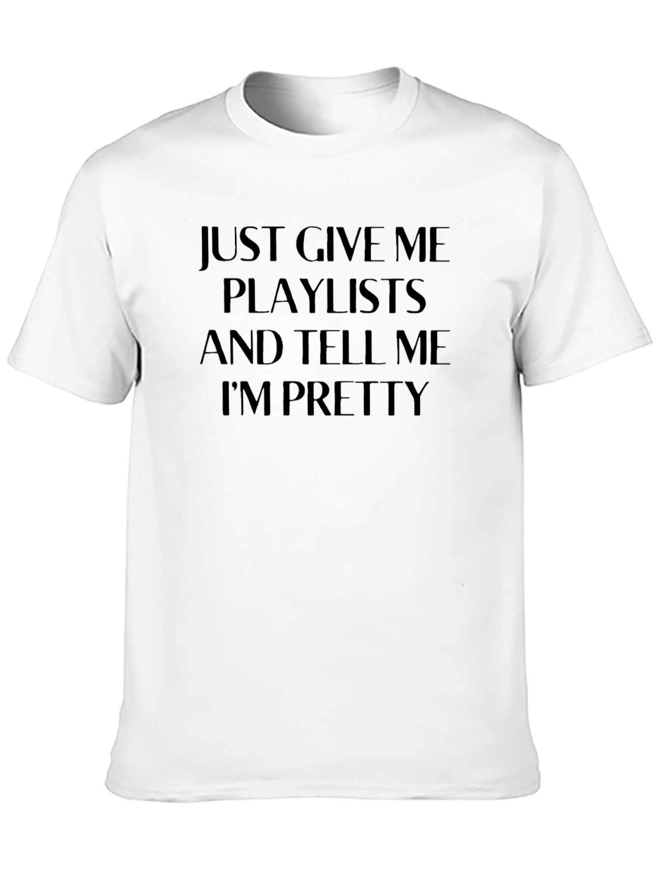 Black Playlists & Compliments Black Tee - Soft, Stylish Men's T-Shirt view 10