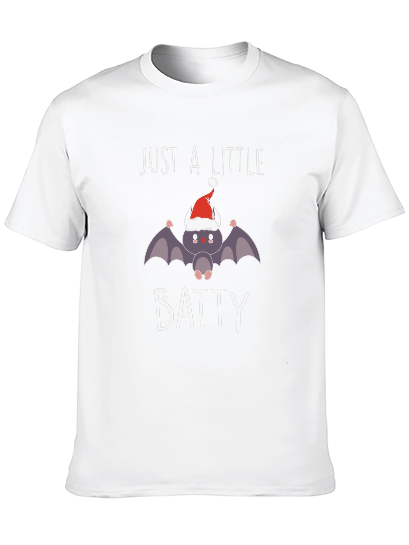 Black Just a Little Batty Christmas T-Shirt view 10