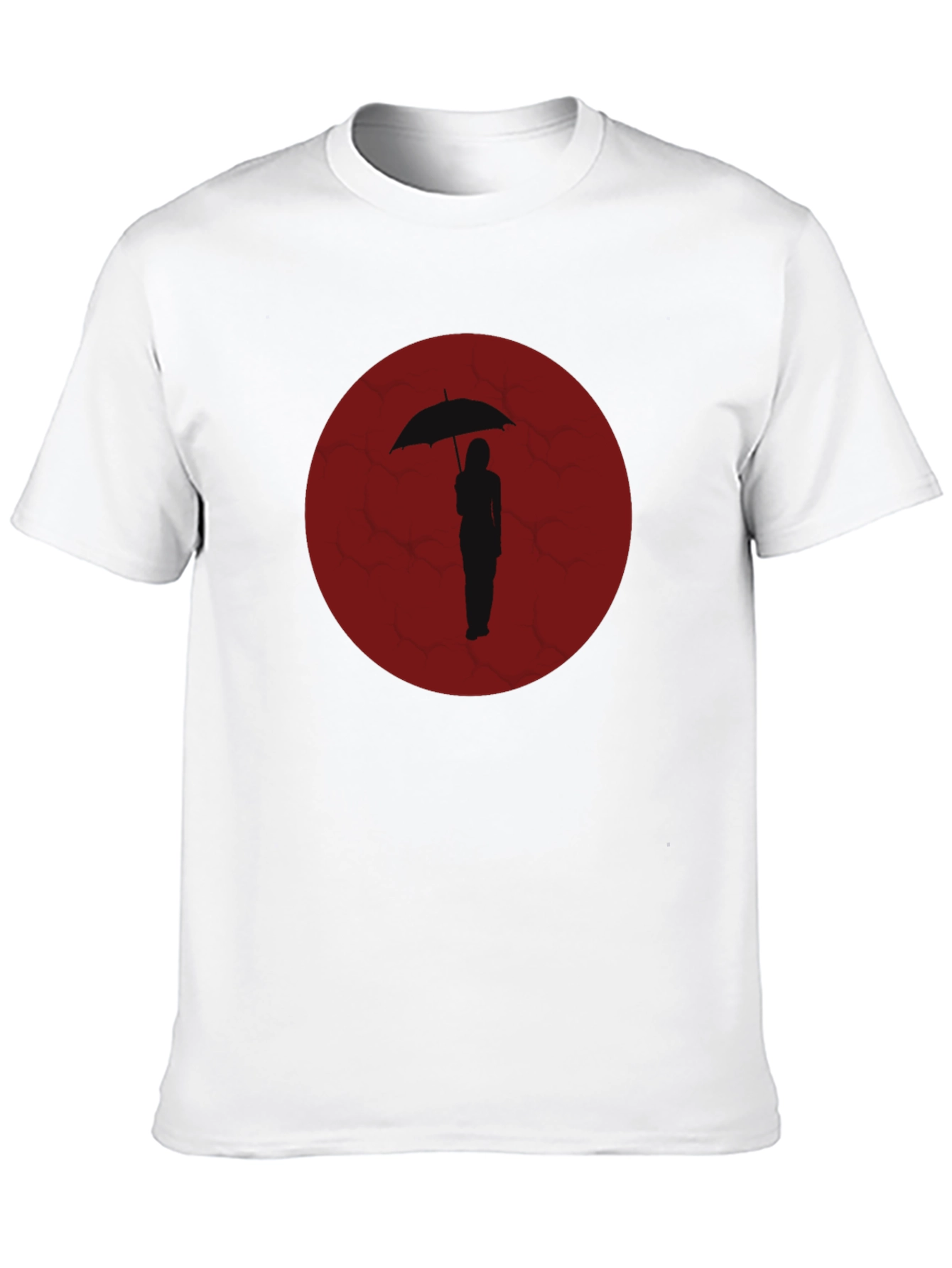 Black Umbrella Woman Graphic Tee - Black view 10