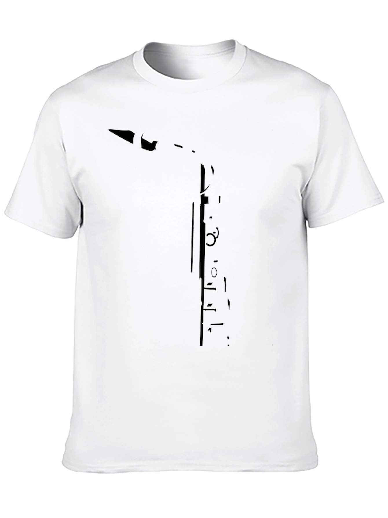 Black Saxophone Graphic Tee - Black Cotton T-Shirt view 10
