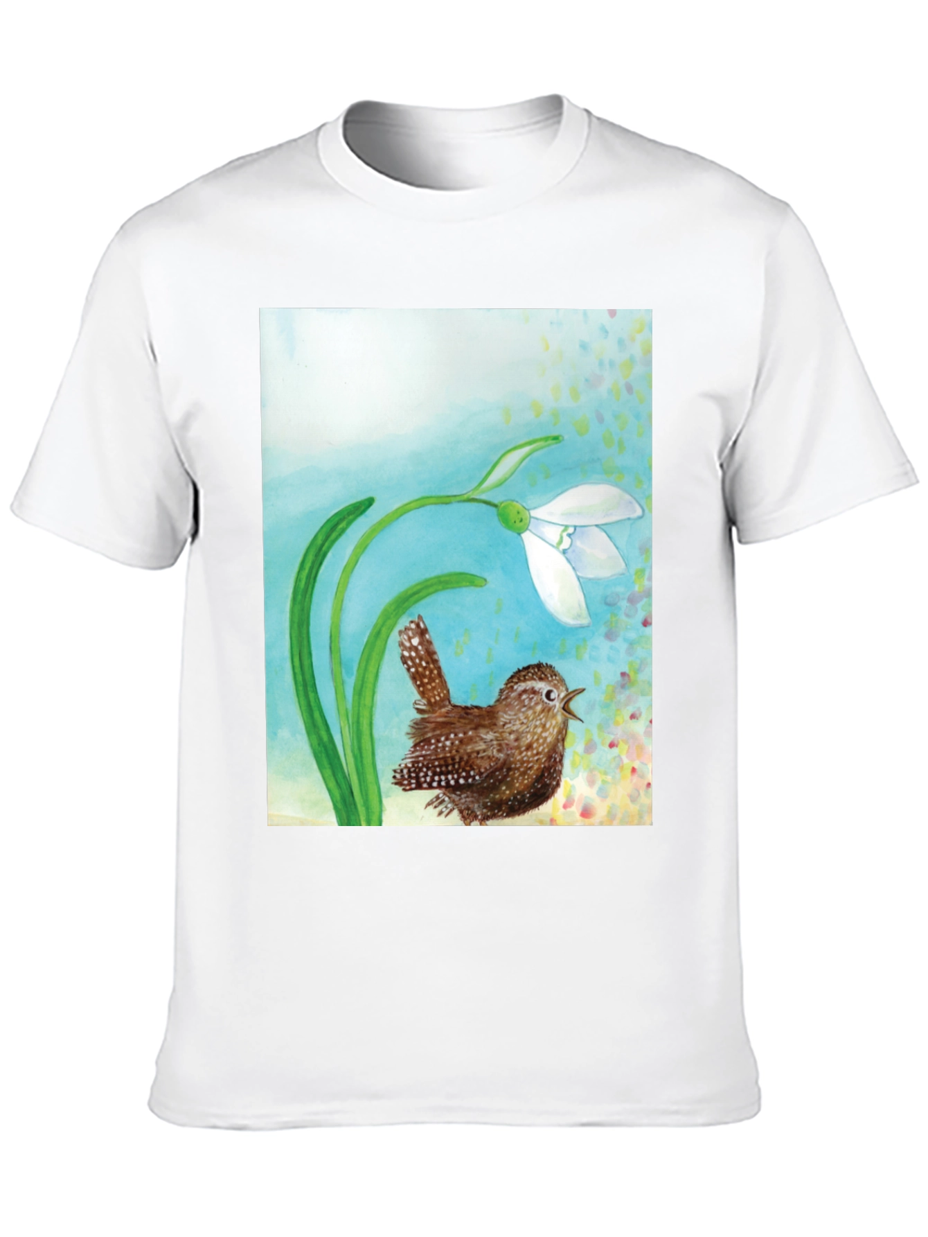 Black Snowdrop and Wren T-Shirt view 10
