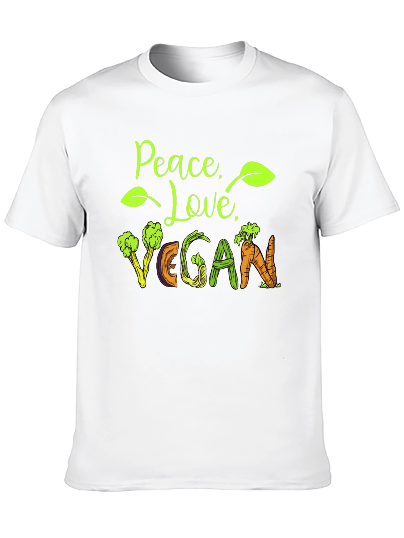 Black Peace Love Vegan Graphic Tee view 10