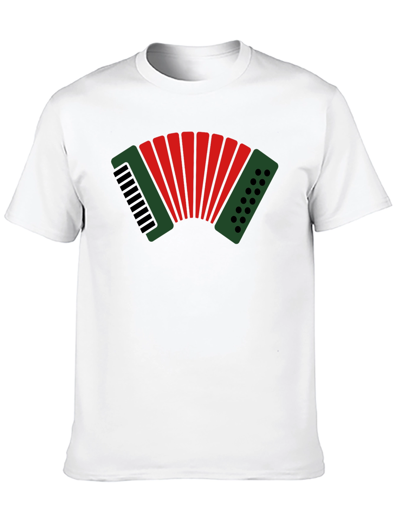 Black Accordion Graphic Tee - Music Lover's T-Shirt view 10