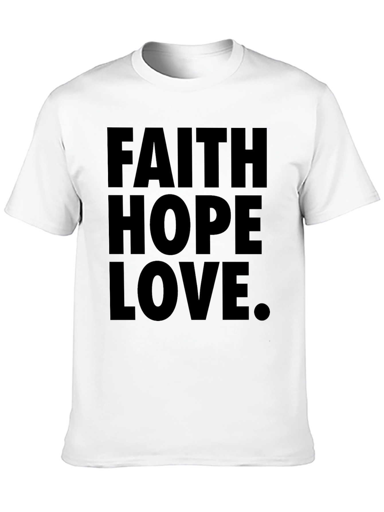 Black Faith Hope Love Black Graphic T-Shirt view 10