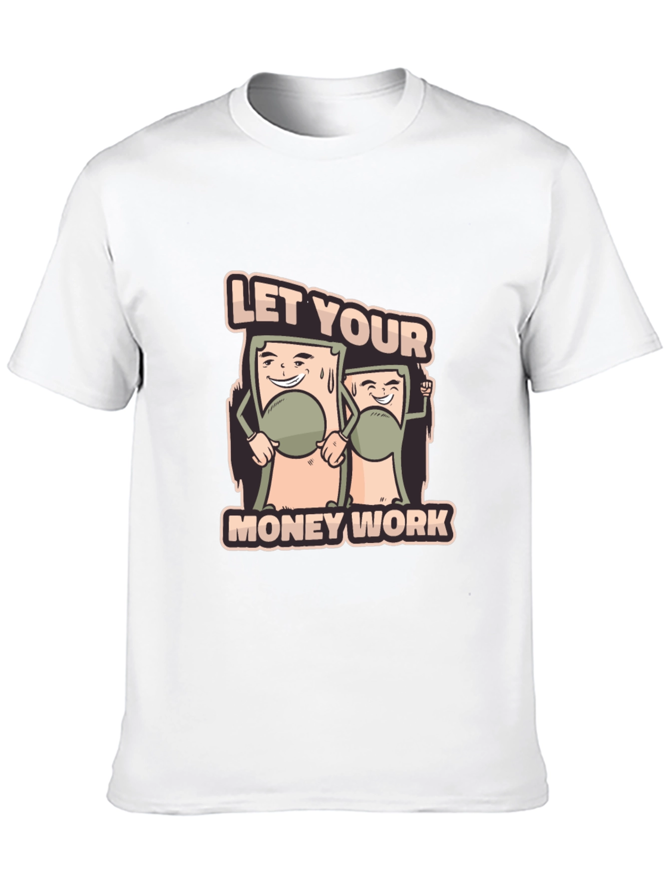 Black Let Your Money Work Graphic Tee view 10