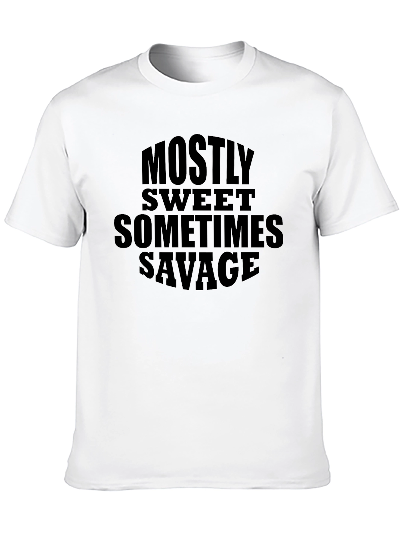 Mostly Sweet Sometimes Savage Black Graphic Tee - 10
