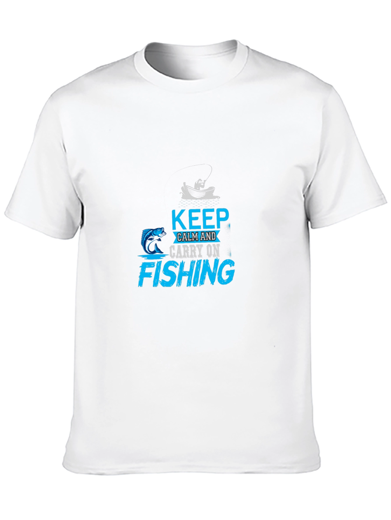 Black Keep Calm Fishing T-Shirt - Angler Gift view 10